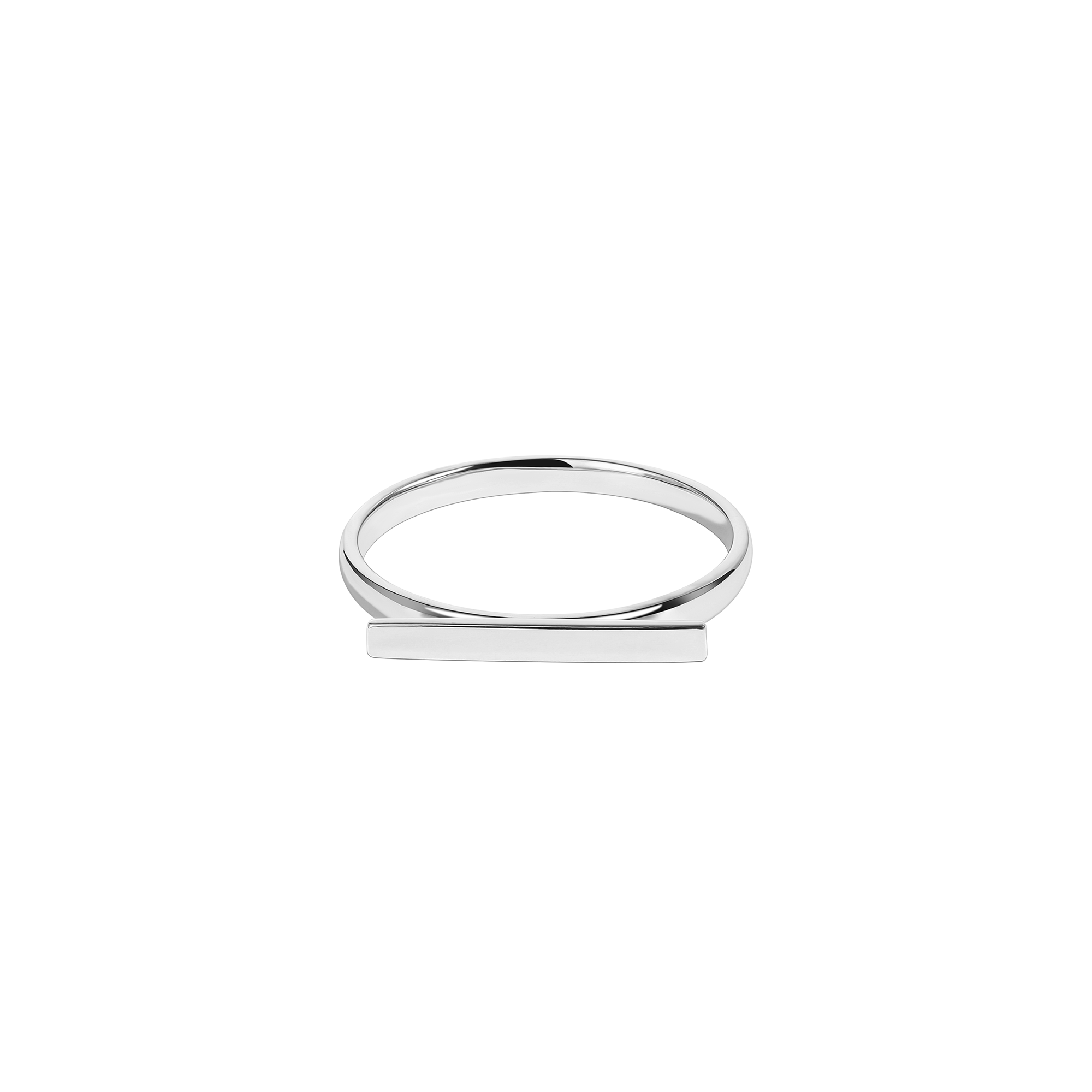 Simple Solid Gold Bar Ring