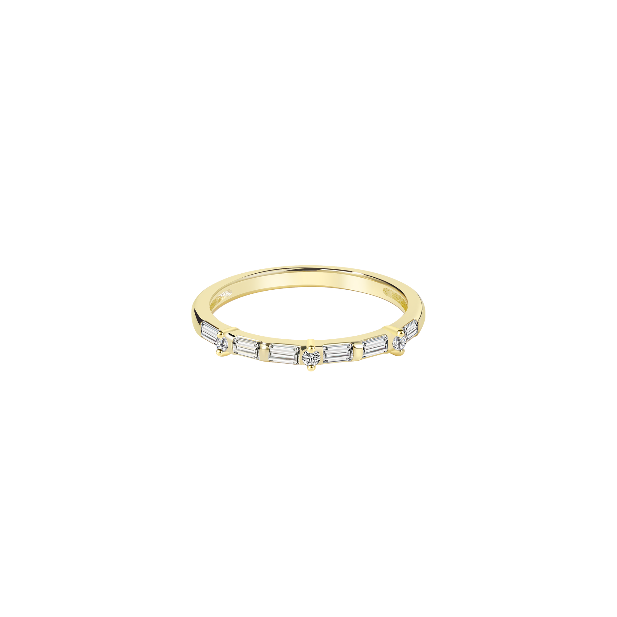 Customizable Rectangular Gemstone Ring