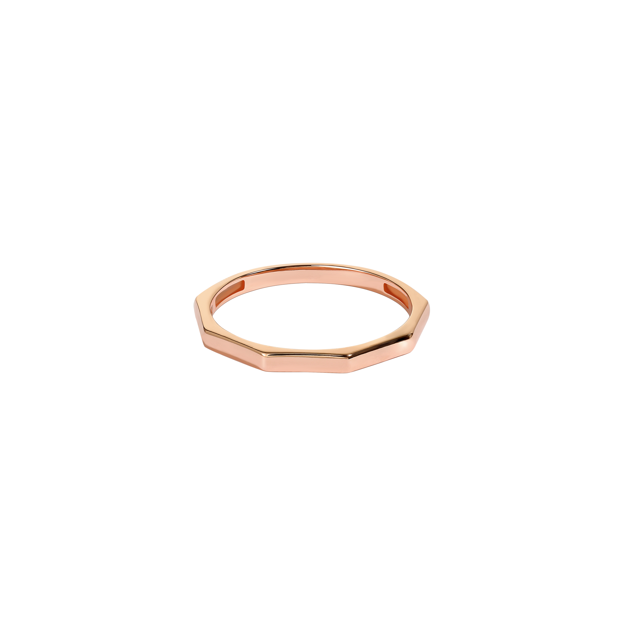 Solid Gold Geometric Simplicity Ring