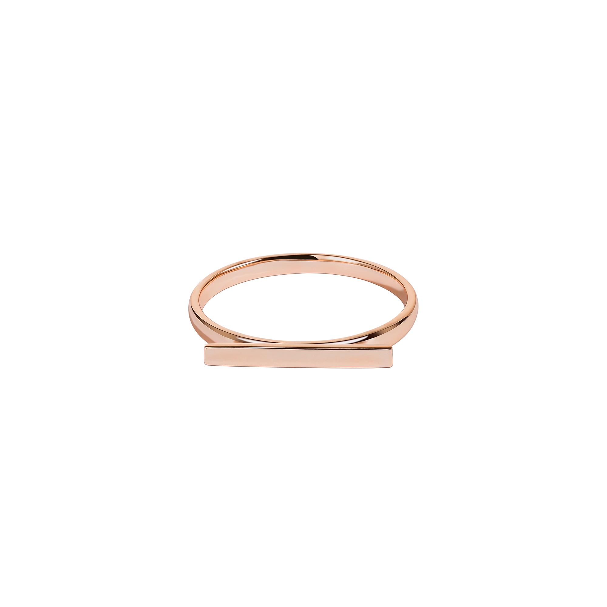 Simple Solid Gold Bar Ring
