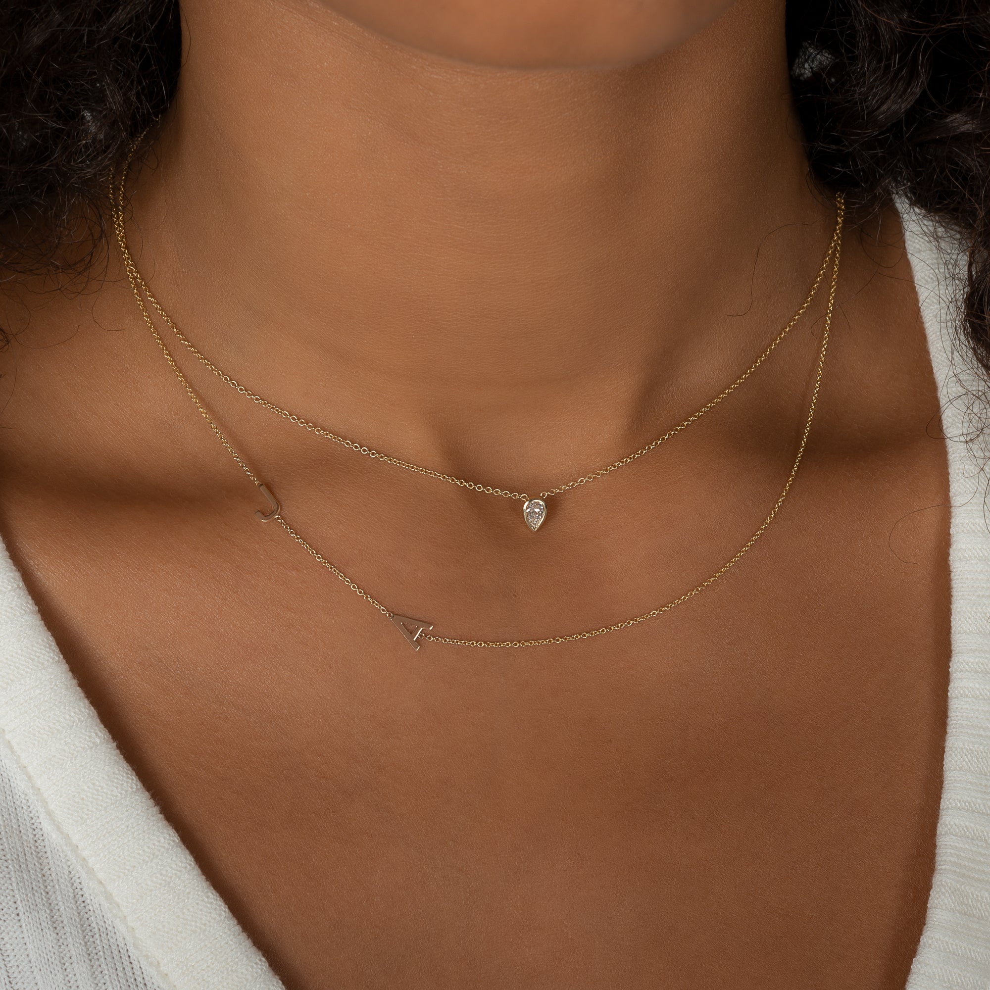 initial necklace, gold necklace for women, personalized necklace for mom, everyday necklace, girlfriend&