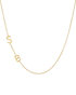 14k gold initial necklace,  asymmetrical initial necklace, fashion necklace,  personalized necklace for mom, mother&