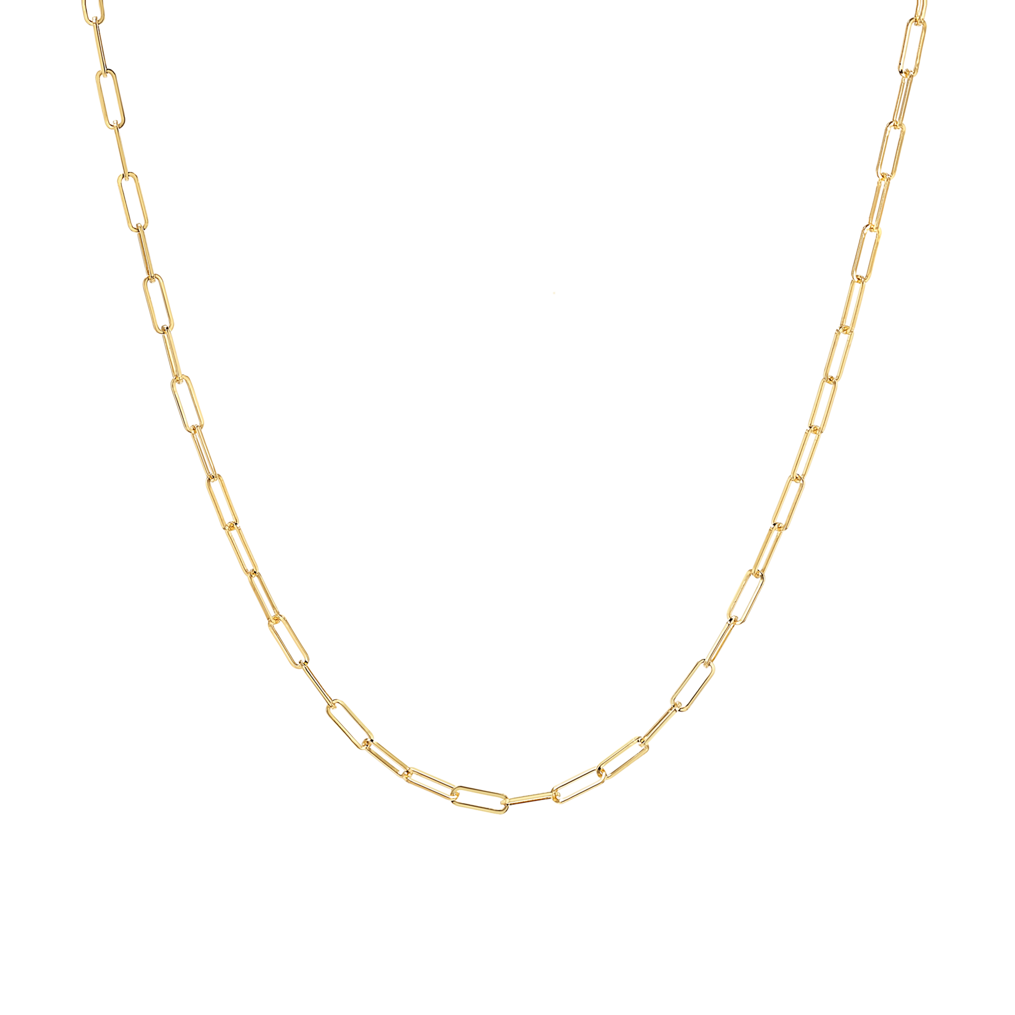 chain necklace, paper clip necklace, dainty chain necklace