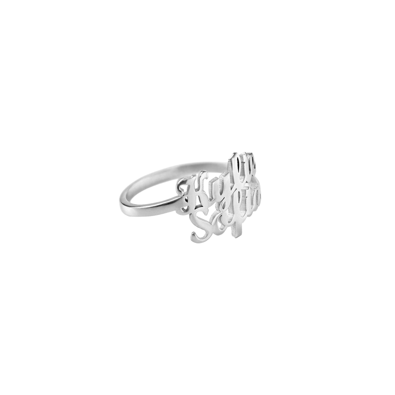 Anello con scritta delicata