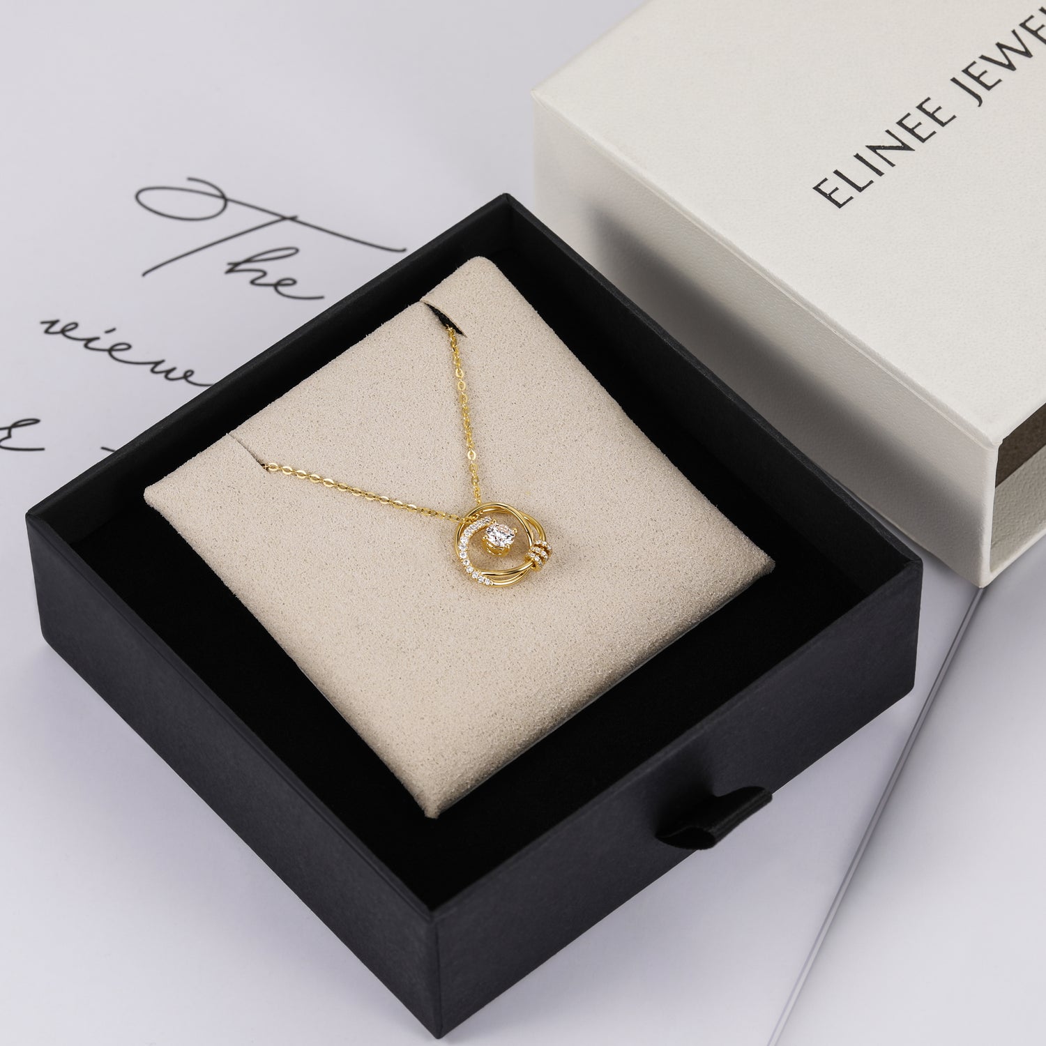moissanite necklace, women&