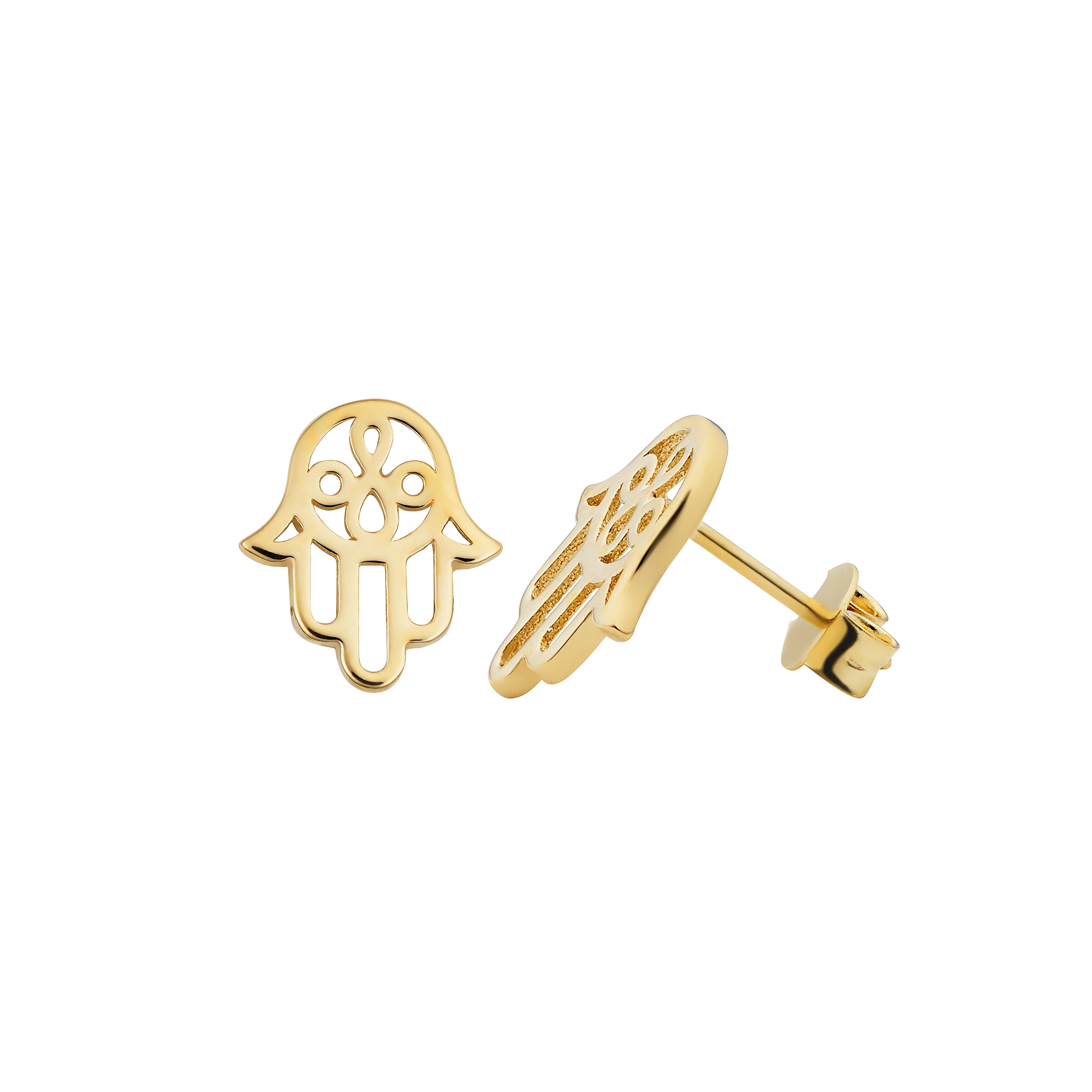 Hassam Solid Gold Earrings - Peace and Blessing