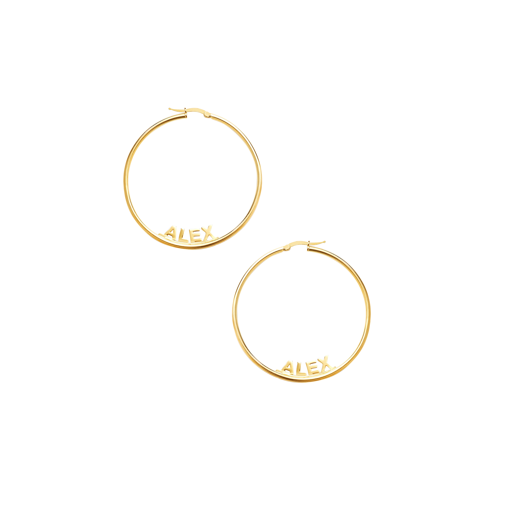 Hollow Name Personalized Earrings