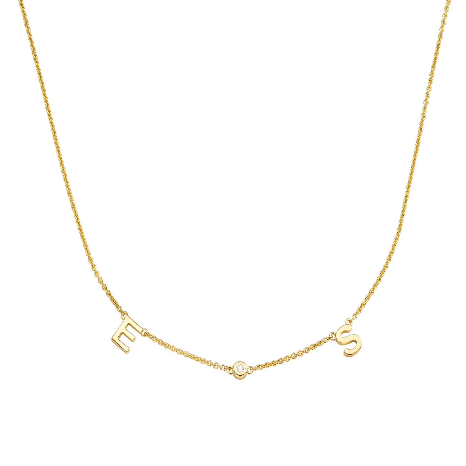 initial necklace with birthstone, birthstone necklace for mom, solid gold necklace, personalized mothers necklace, gold initial necklace, 2 letter necklace