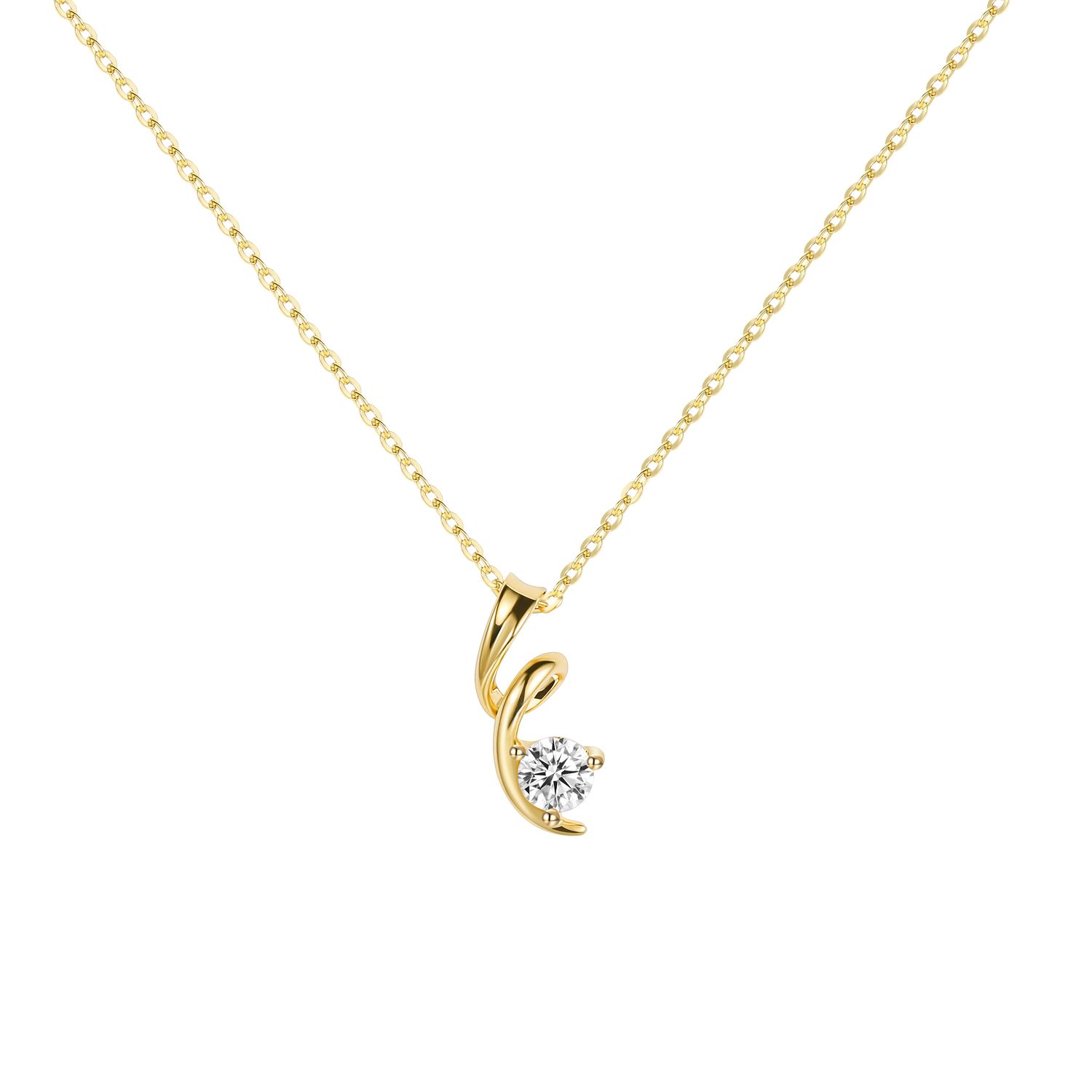 birthstone necklace for women, april birthstone jewelry,  twisted chain necklace, 14k gold necklaces, gold pendant necklace