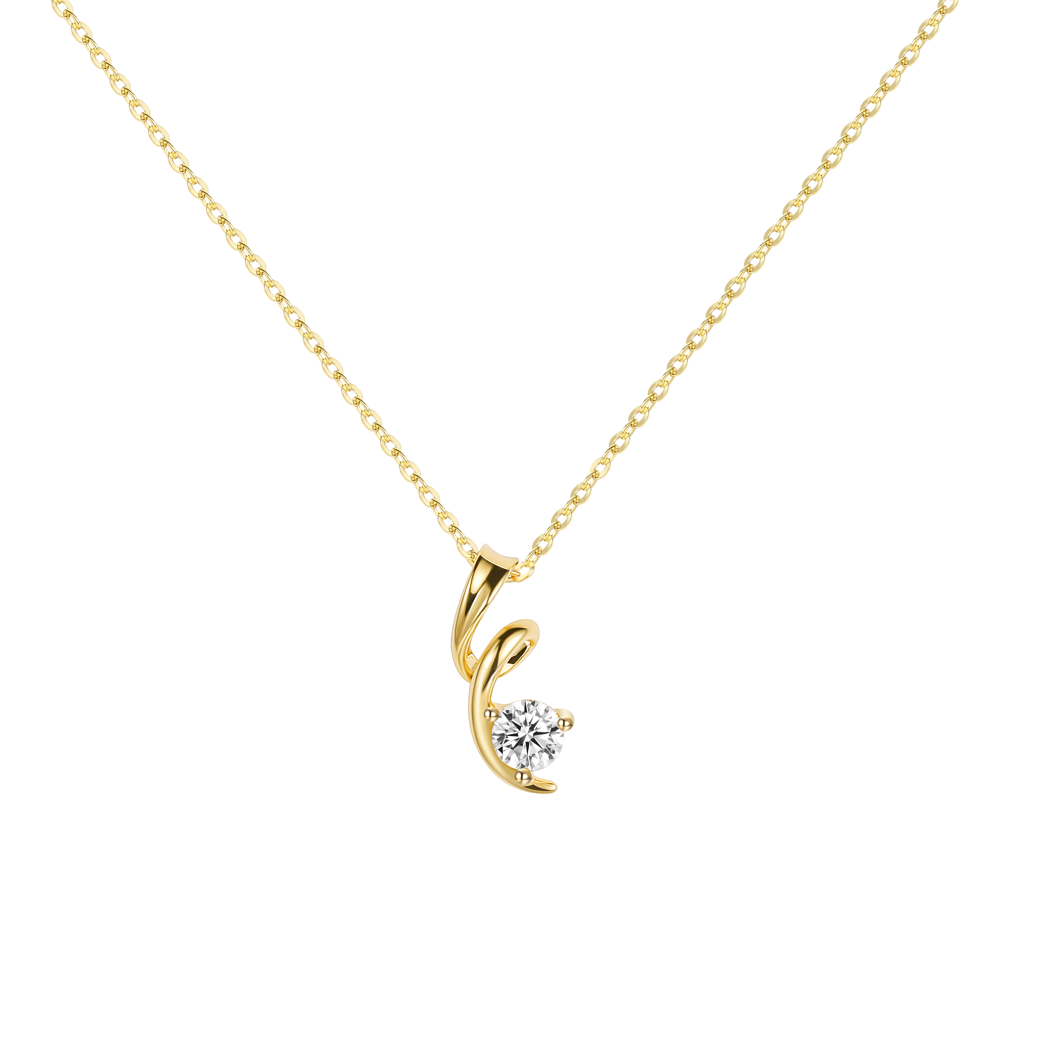 birthstone necklace for women, april birthstone jewelry, twisted chain necklace, 14k gold necklaces, gold pendant necklace