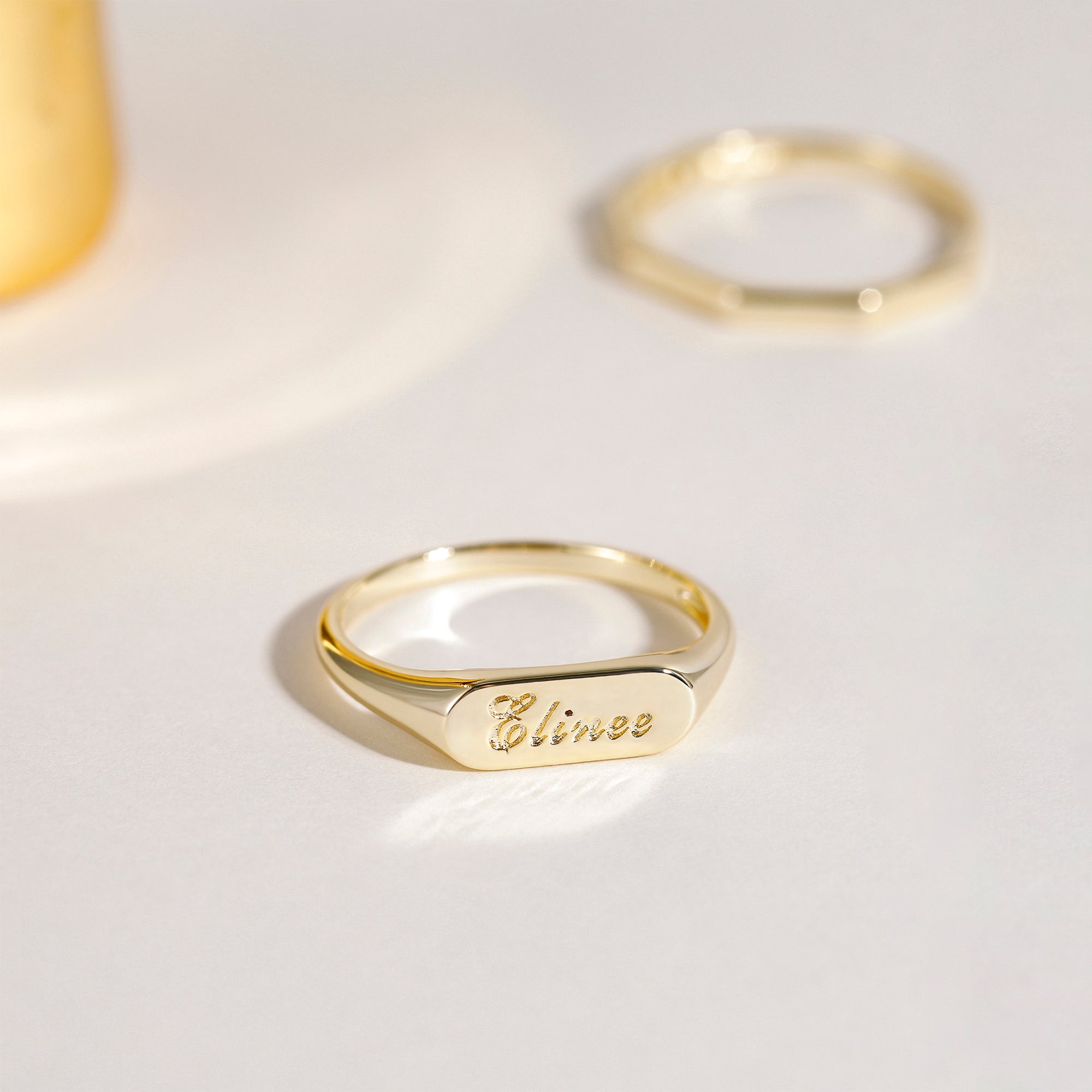 Engraved Oval Signet Ring
