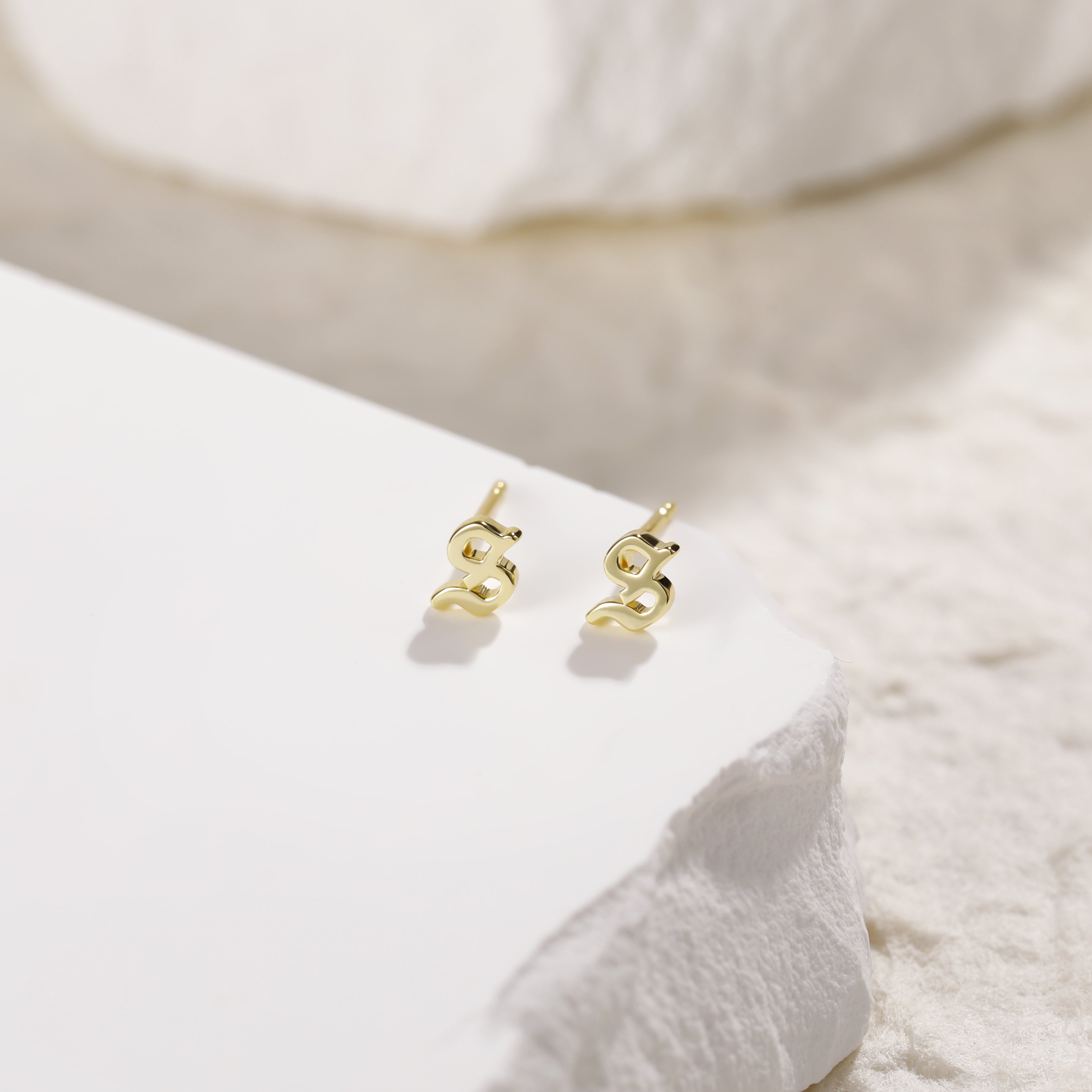 Gothic Letter Earrings