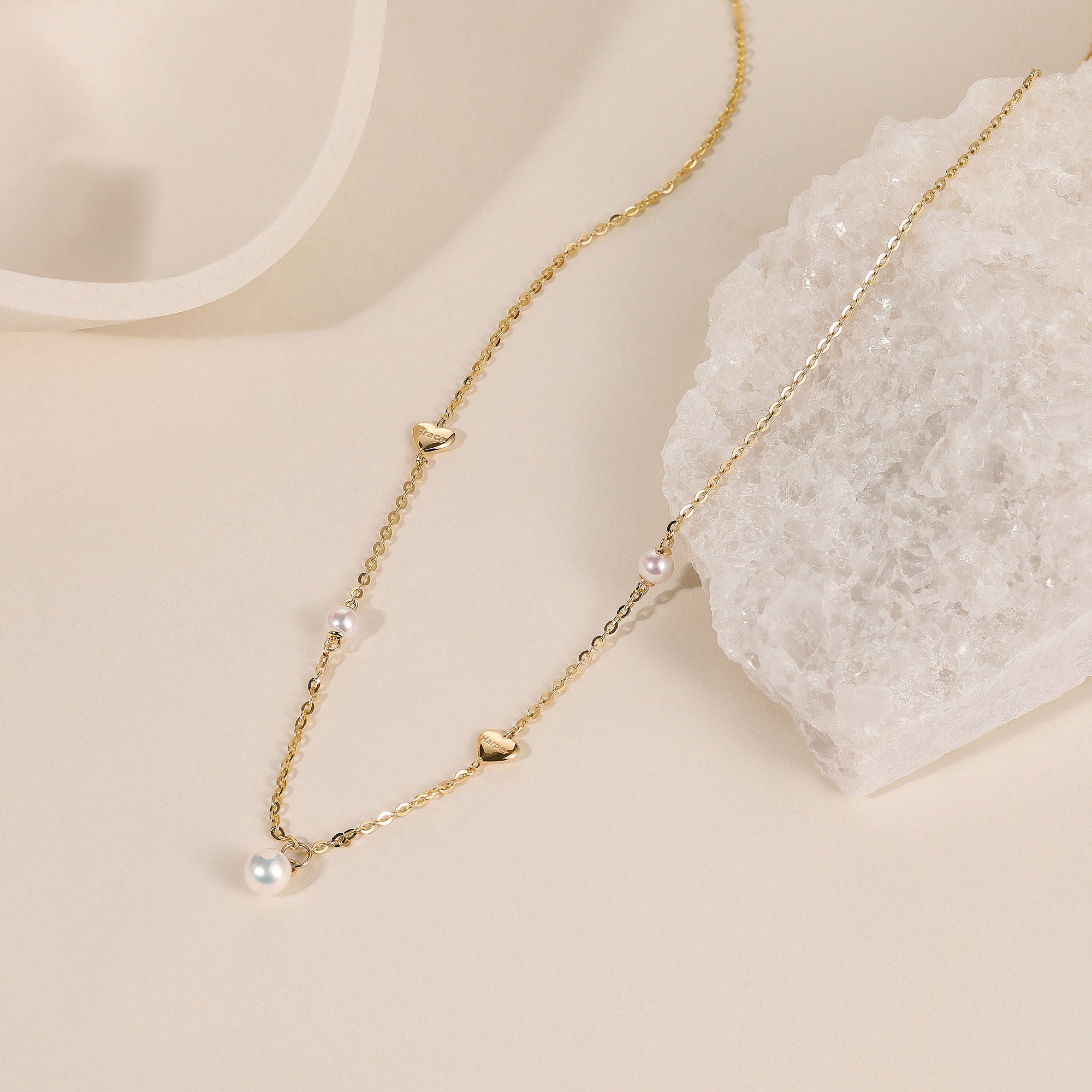 mother of pearl necklace, heart necklace, gold pearl necklace, vintage pearl necklace, custom pendant necklace