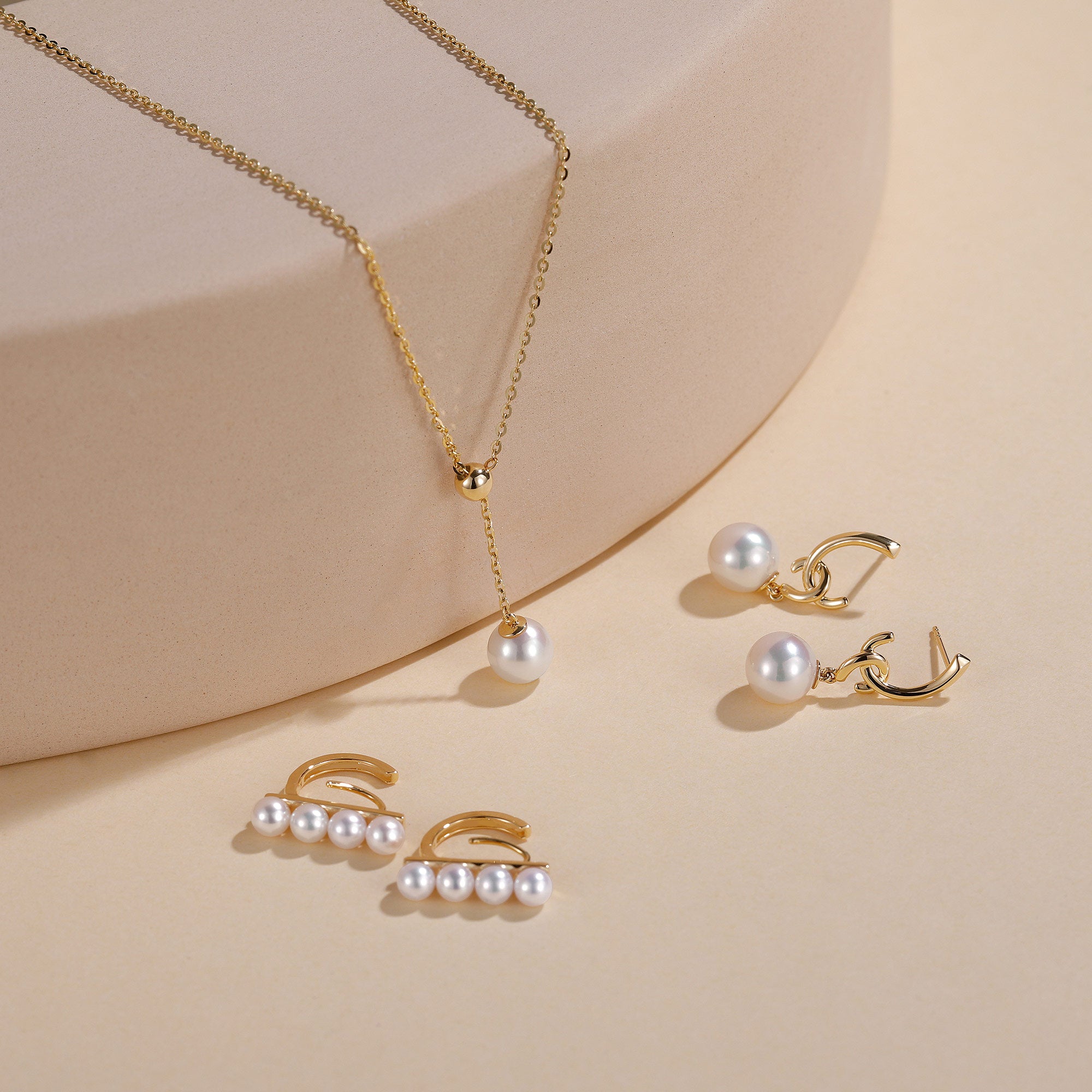 14k gold pendant necklace, pearl jewelry set, cultured freshwater pearls, gold necklace for girlfriend, beaded necklaces