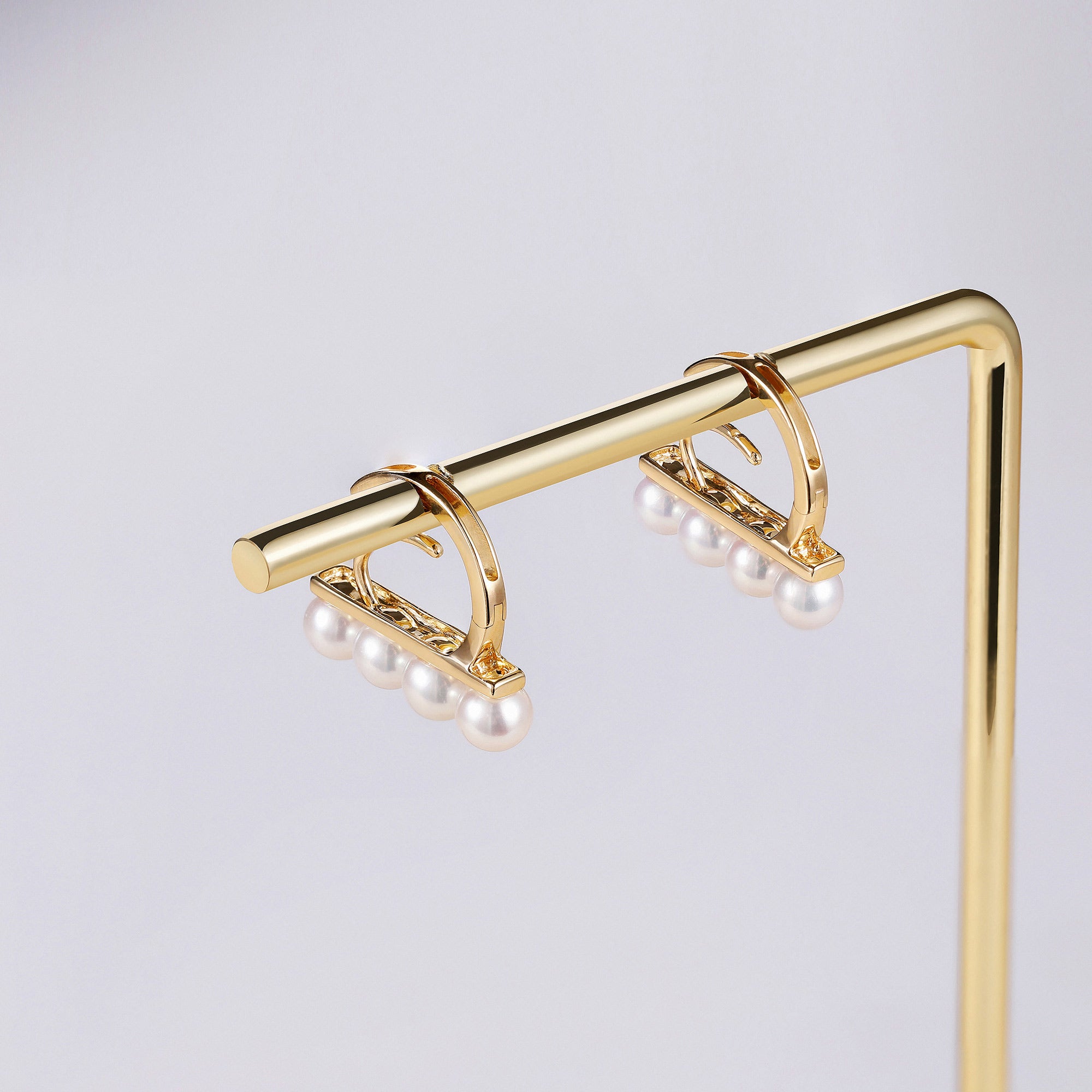 Geometric Pearl Earrings