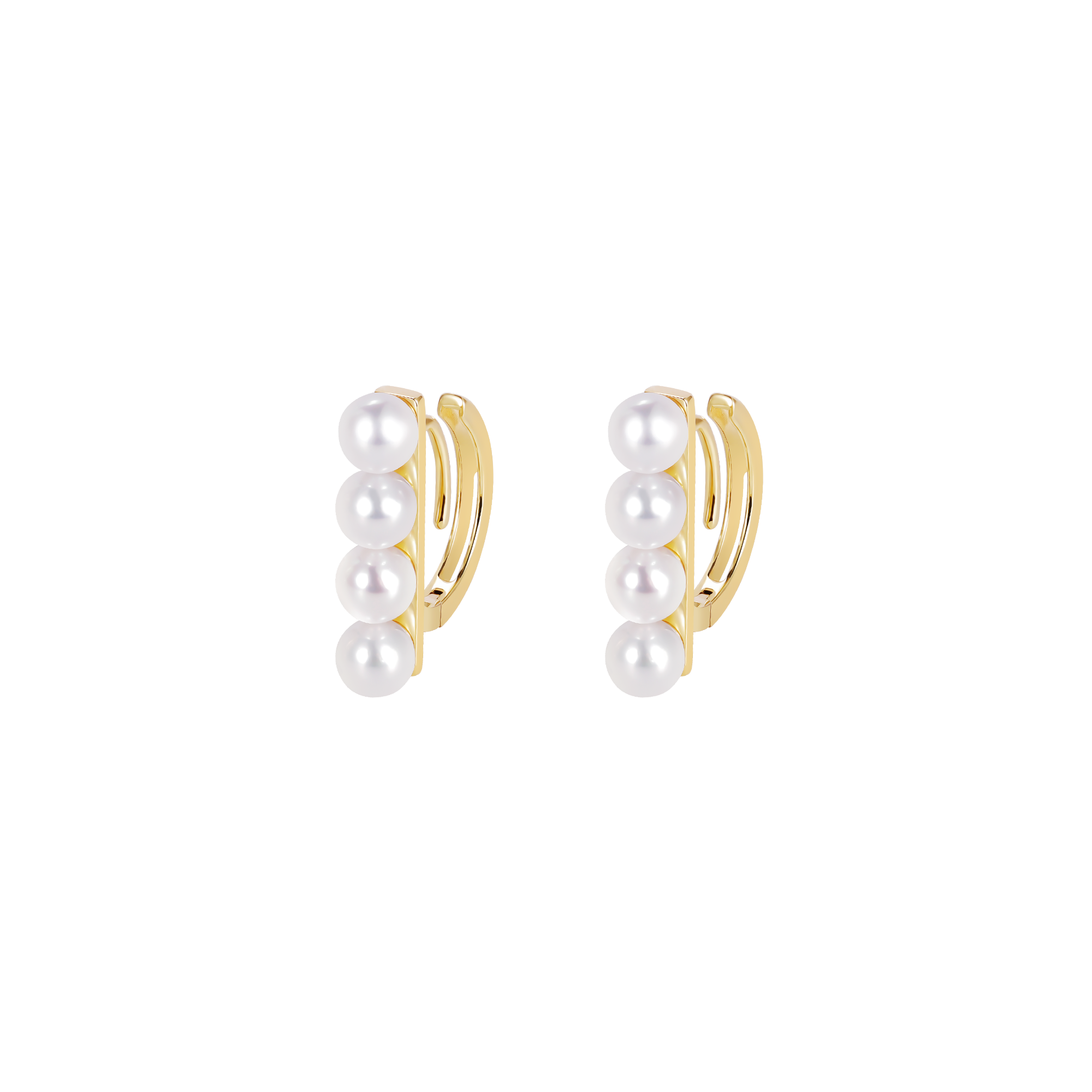 Geometric Pearl Earrings