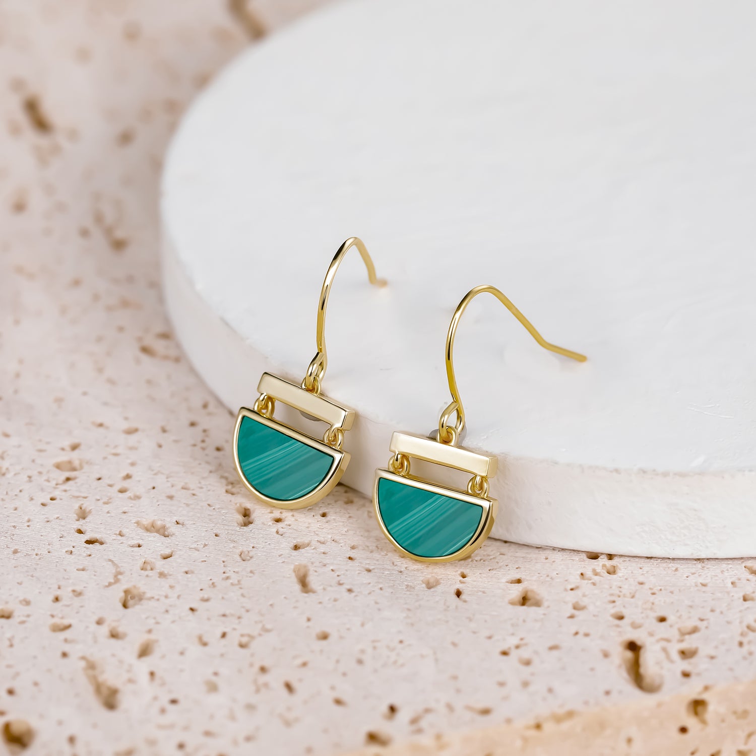 Hanging Half Circle Earrings