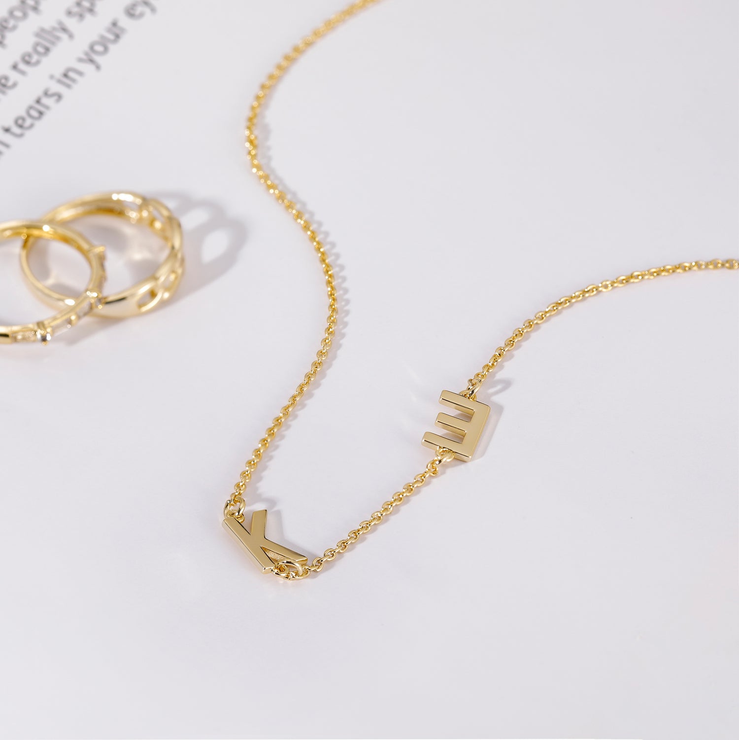 gold initial necklace, gold necklace for women, personalized mom necklace,  one year anniversary gifts, necklaces valentine&