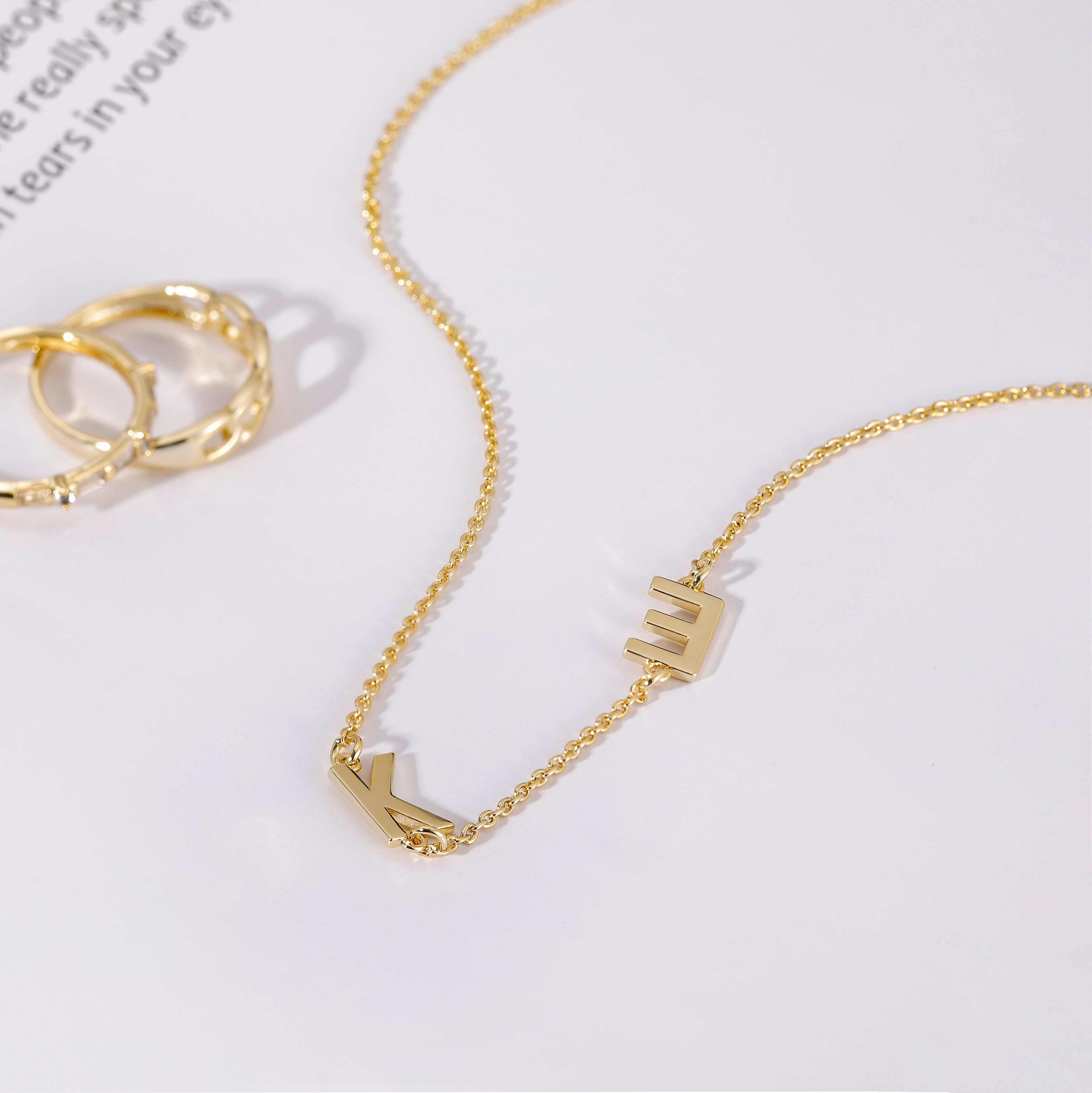 gold initial necklace, gold necklace for women, personalized mom necklace, one year anniversary gifts, necklaces valentine&