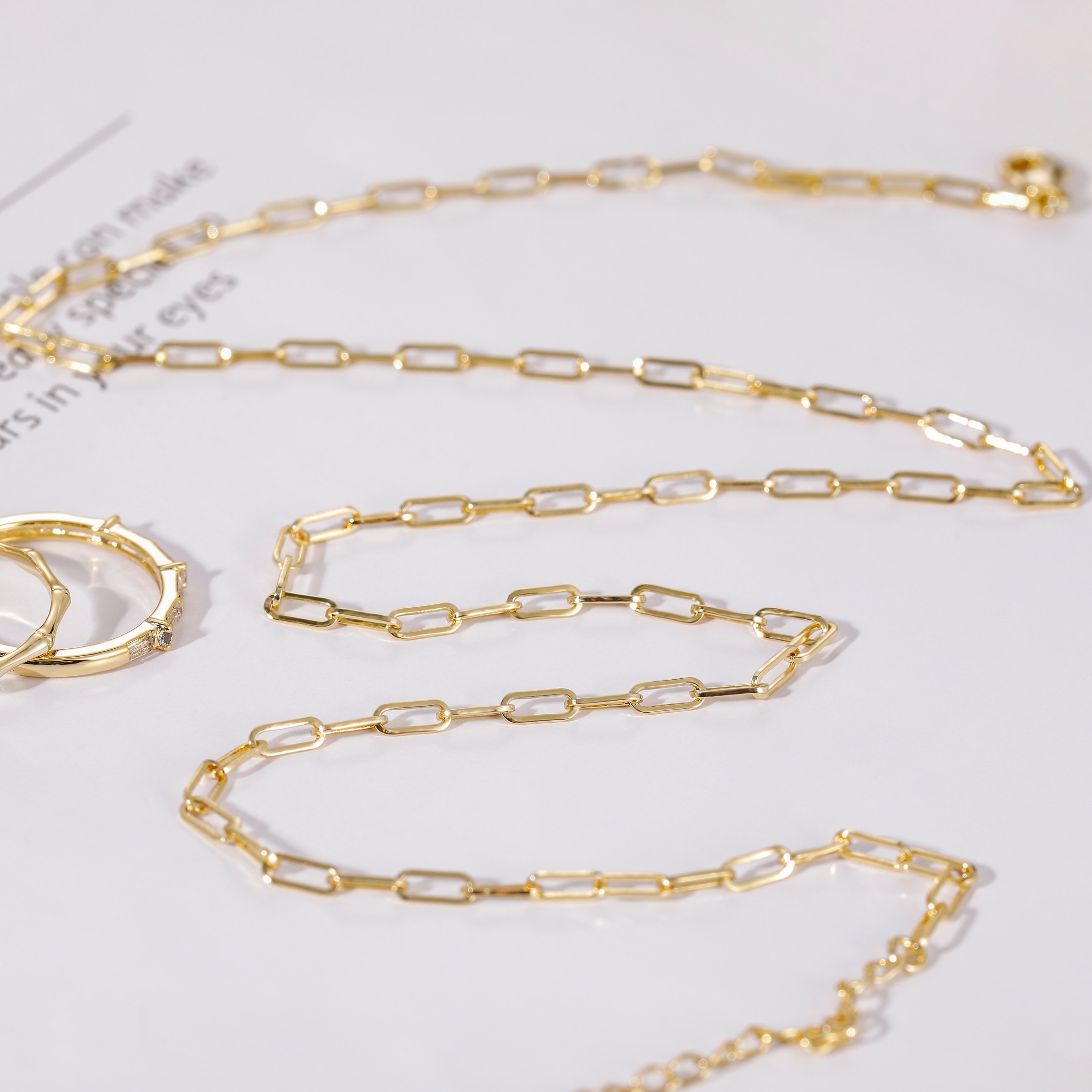 solid gold italian chain necklace, gold chain necklace, fashion necklace for women