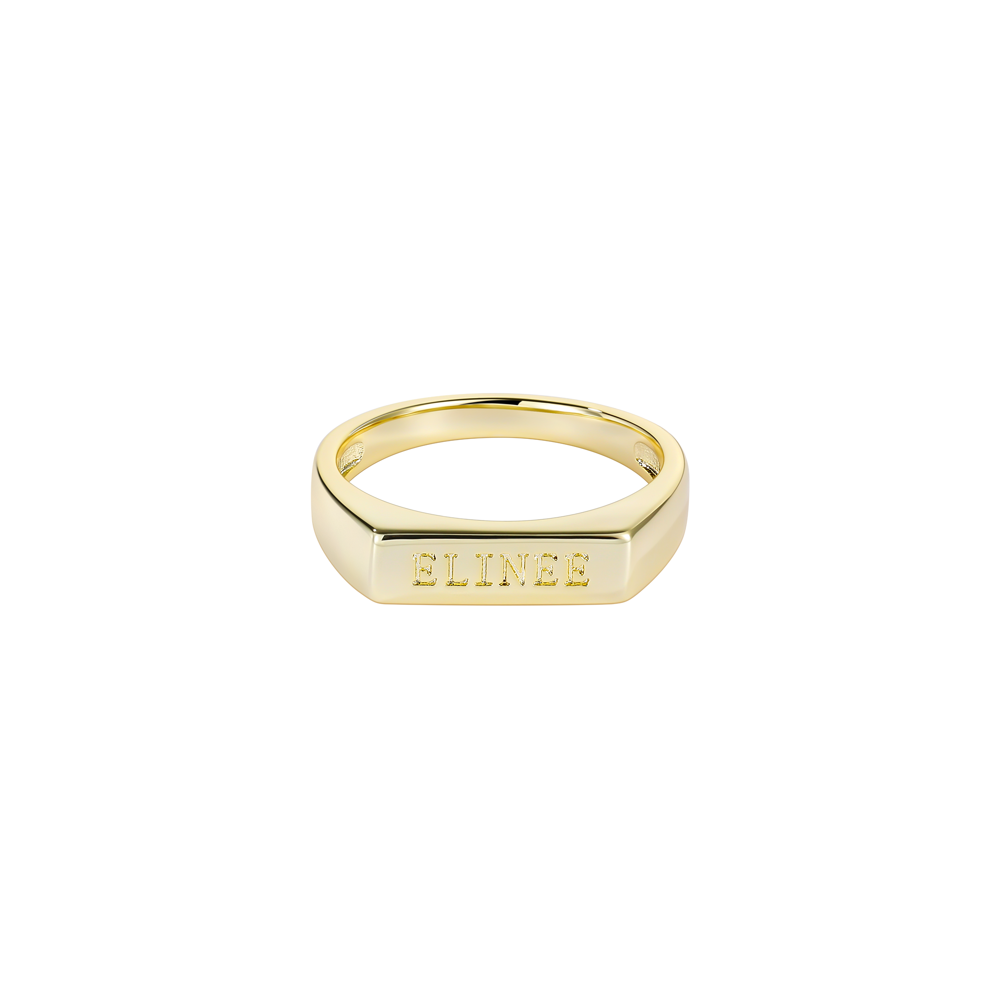 Square Signet Solid Gold Ring