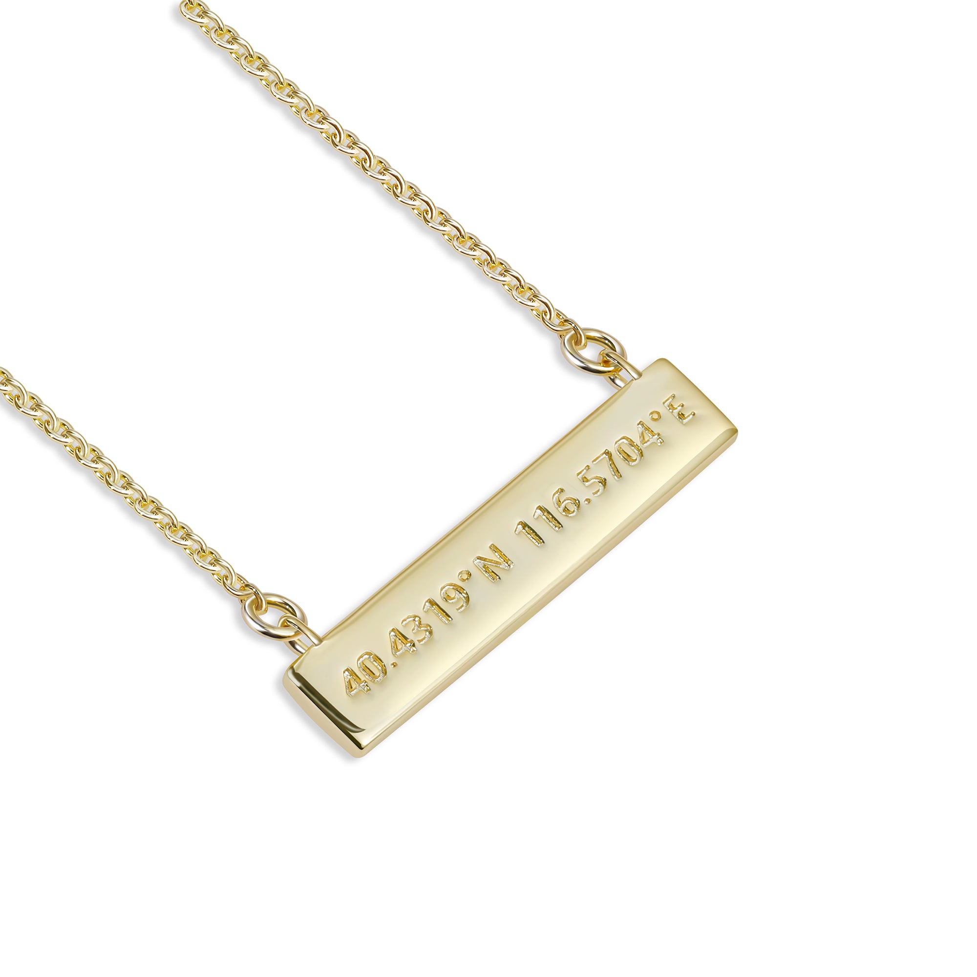 gold bar necklace, personalized necklace, fashion necklace, everyday necklace, 18K gold necklace