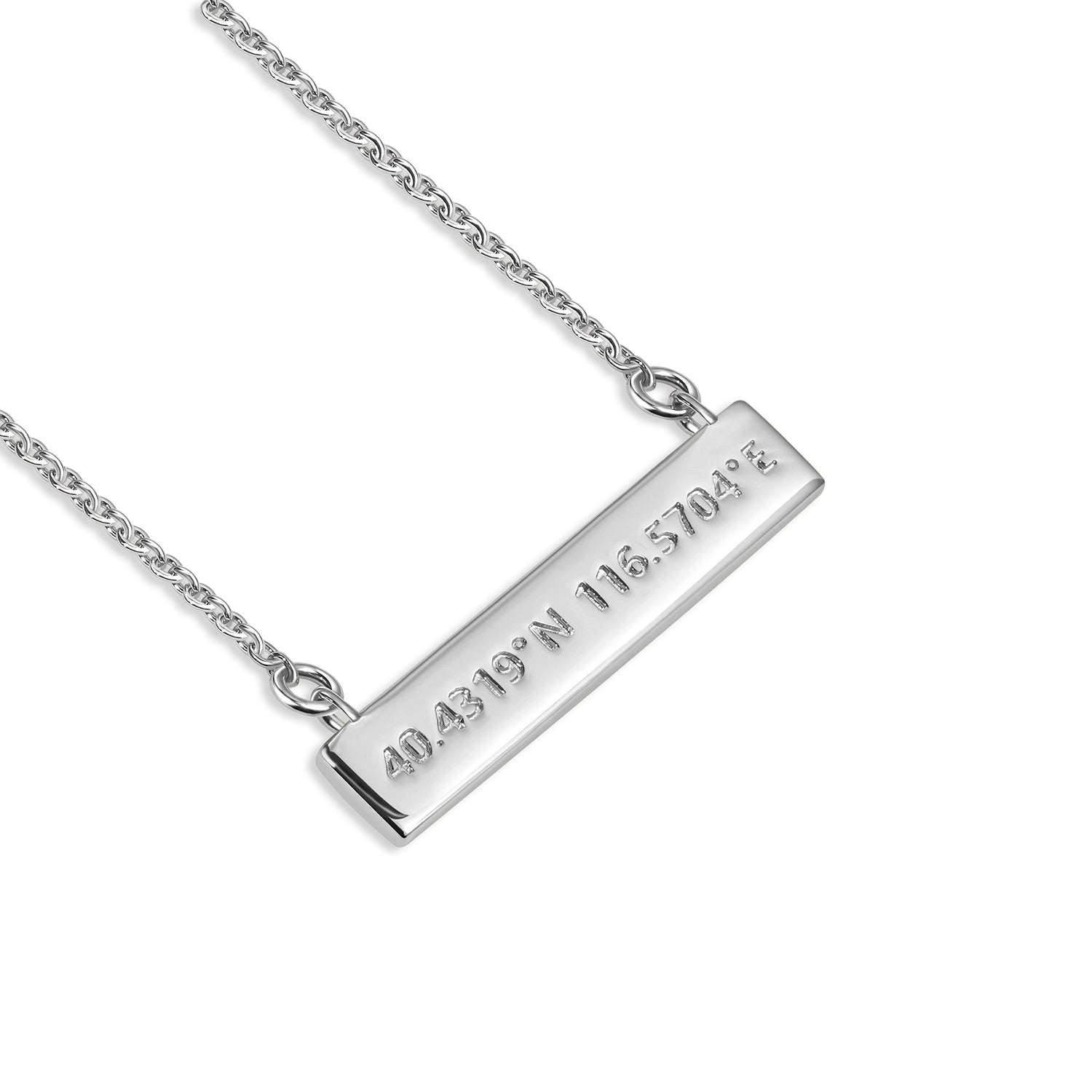 bar necklace, engravable necklace, custom gold necklace, personalized necklace, white gold necklace for women