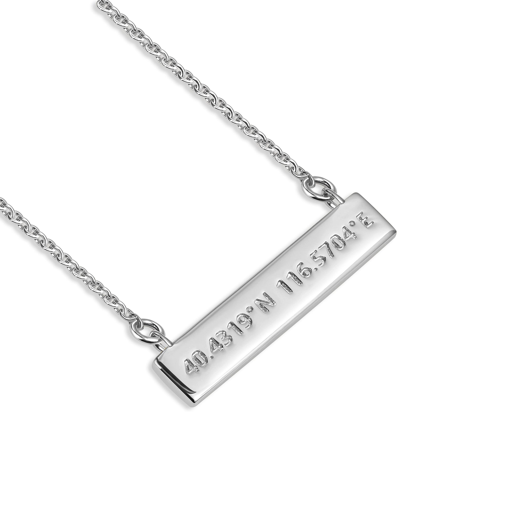 bar necklace, engravable necklace, custom gold necklace, personalized necklace, white gold necklace for women