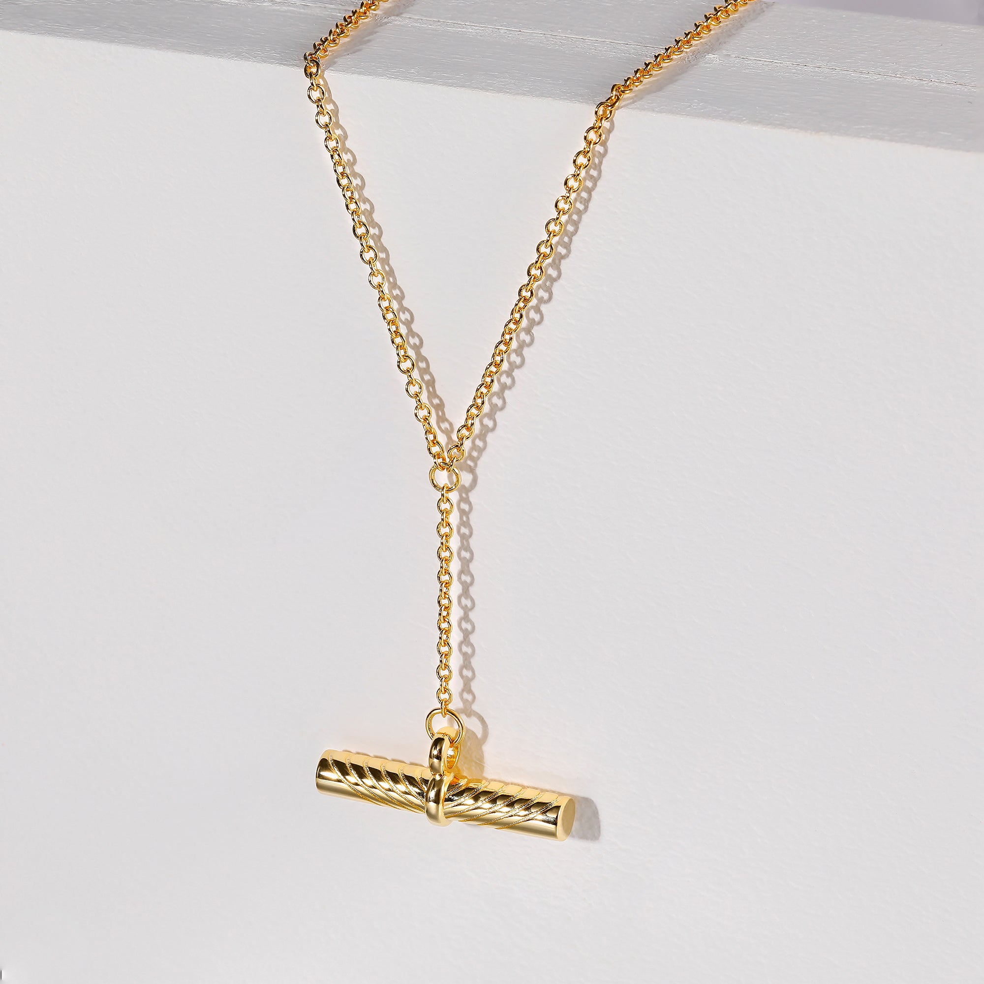 14K gold bar necklace, t-bar necklace, bar pendant necklace, best gift for friend