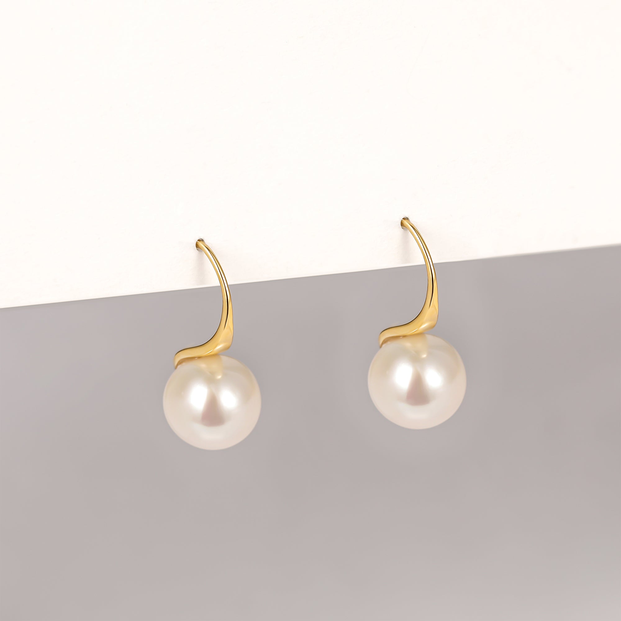 Classic Freshwater Pearl Fish Hook Earrings