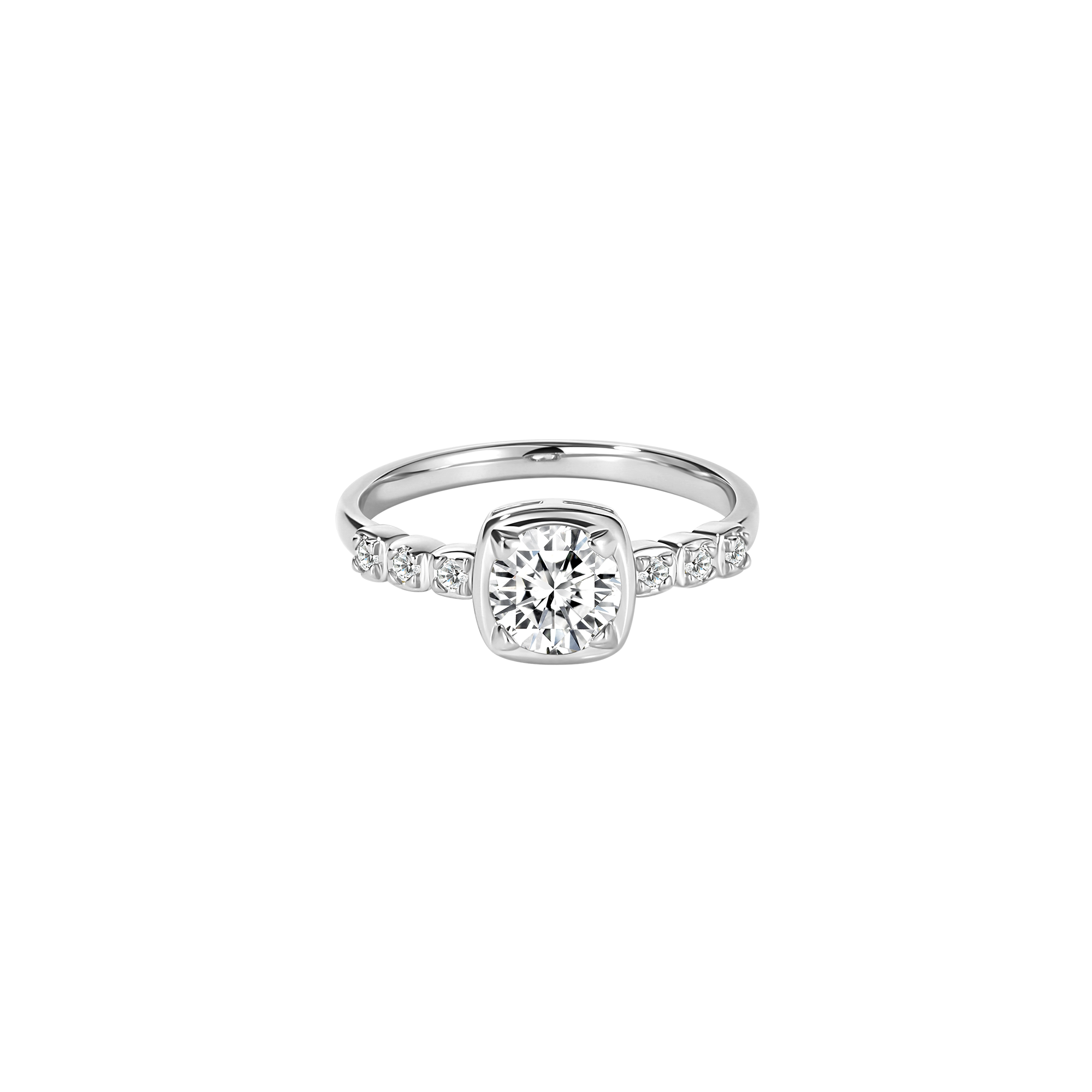 Round Custom Gemstone Promise Ring