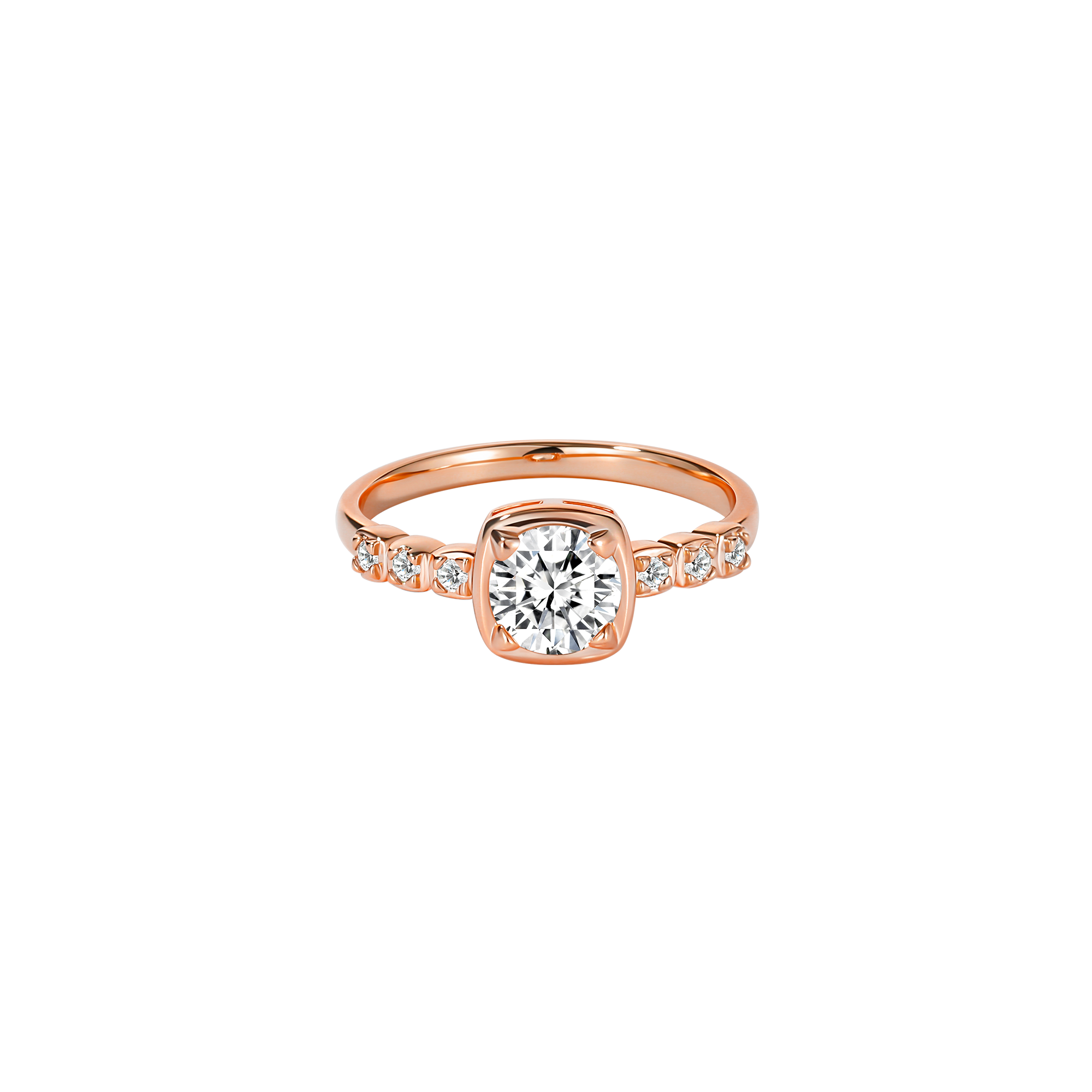 Round Custom Gemstone Promise Ring