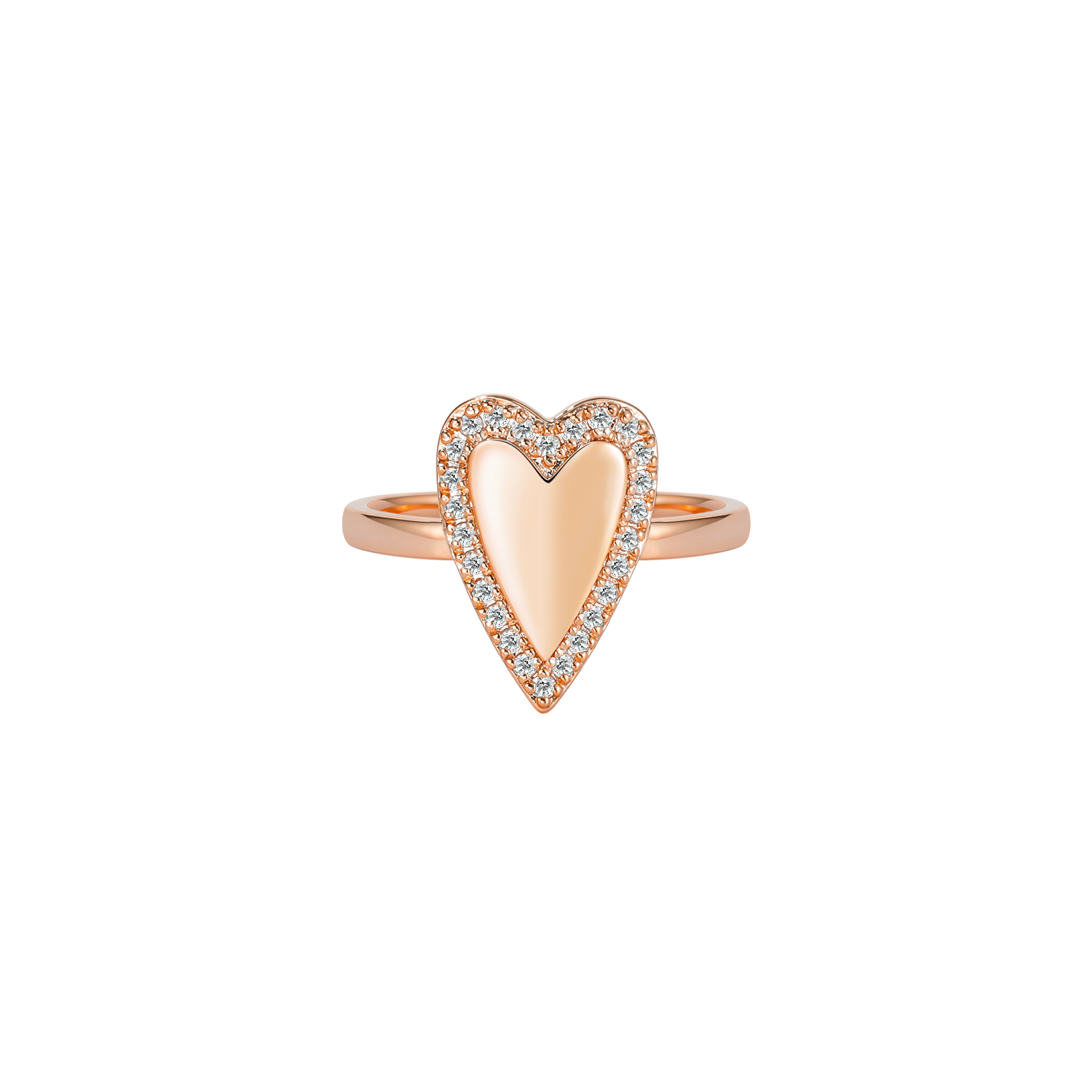 Solid Gold Heart Shaped Ring