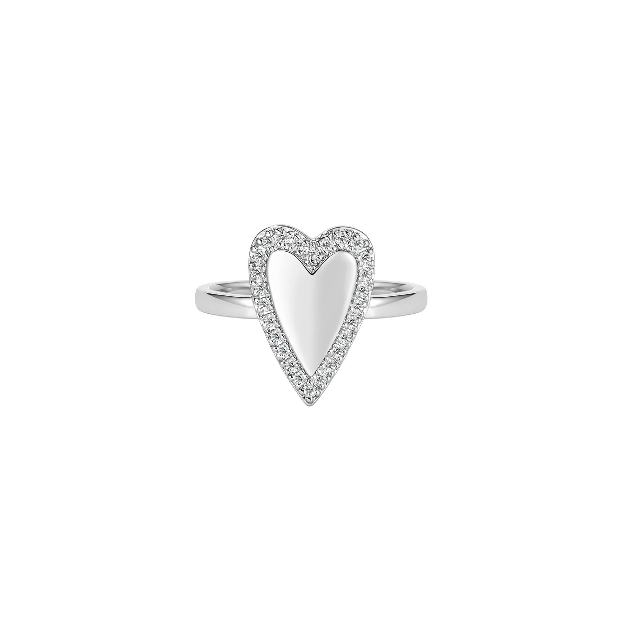 Solid Gold Heart Shaped Ring