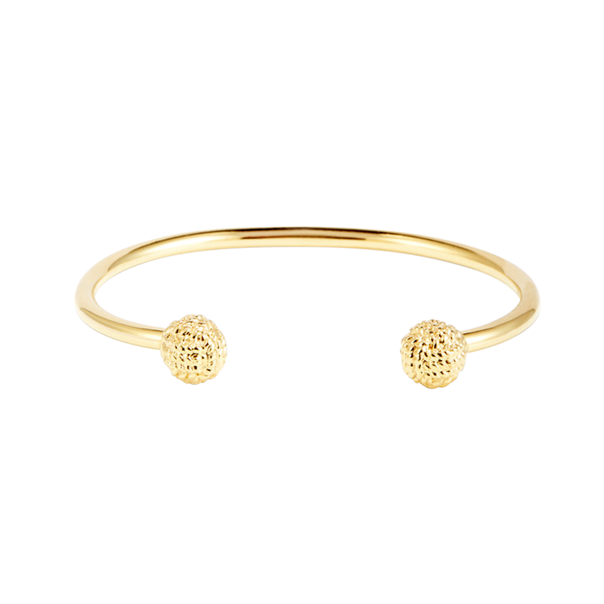 Gold Pave Ball Cuff Bracelet