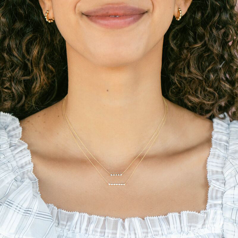 bar pendant necklace, gemstone jewelry, beaded jewelry, best gift for friend