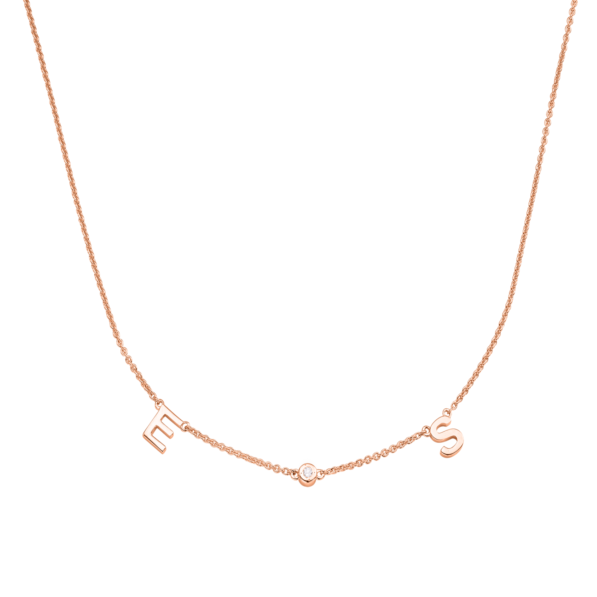rose gold initial necklace, birthstone necklace for mom, solid gold necklace, 10K gold necklace, gold initial necklace, 2 initial necklace