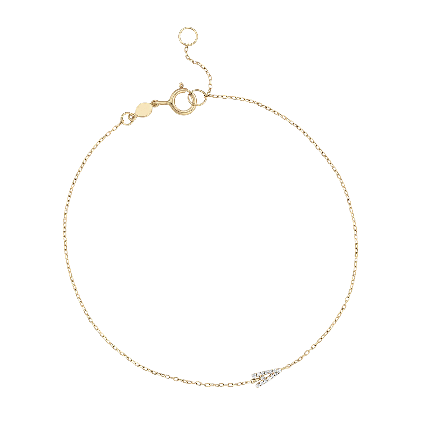 Gemstone Pavé Alphabet Bracelet