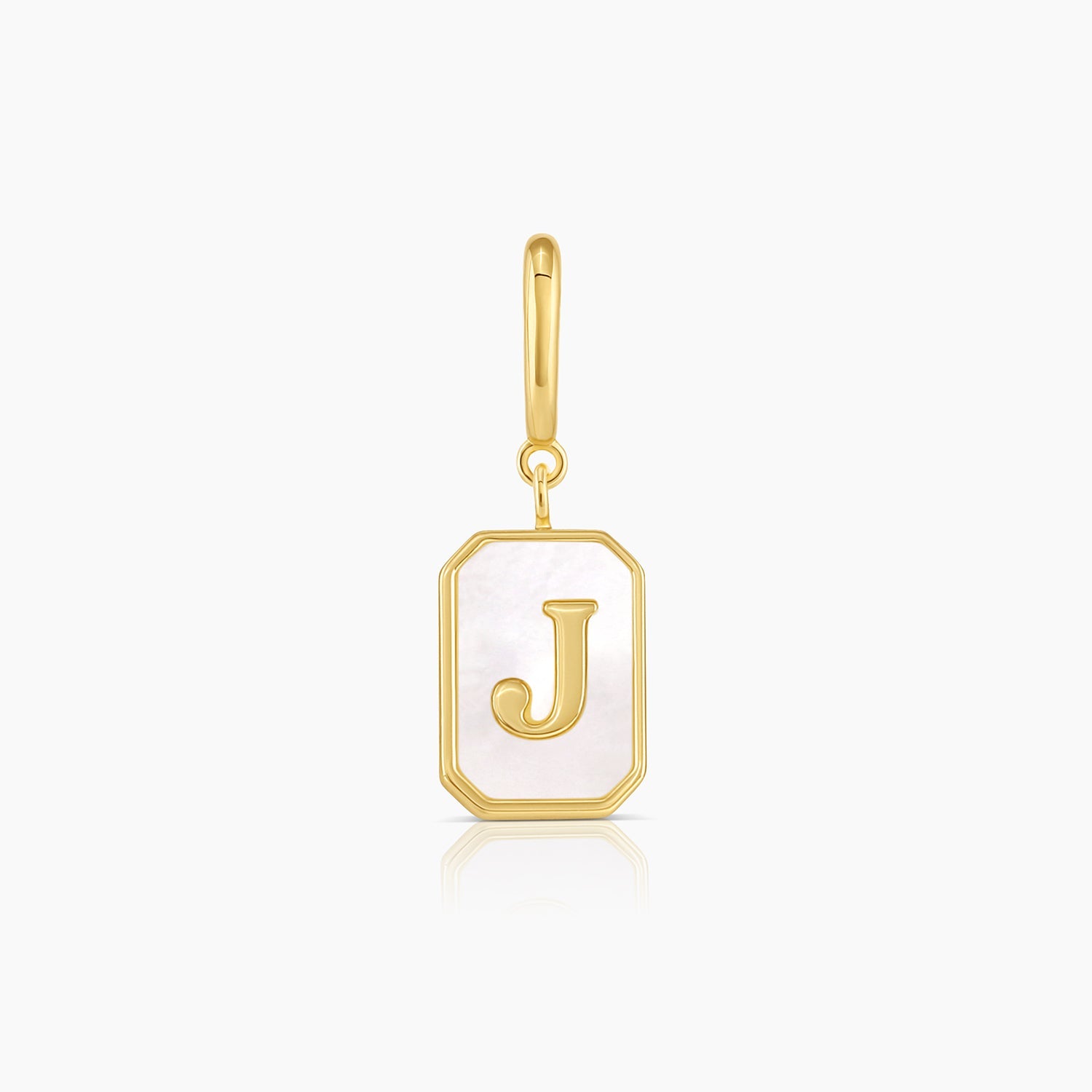 initial J, parker charm for necklace