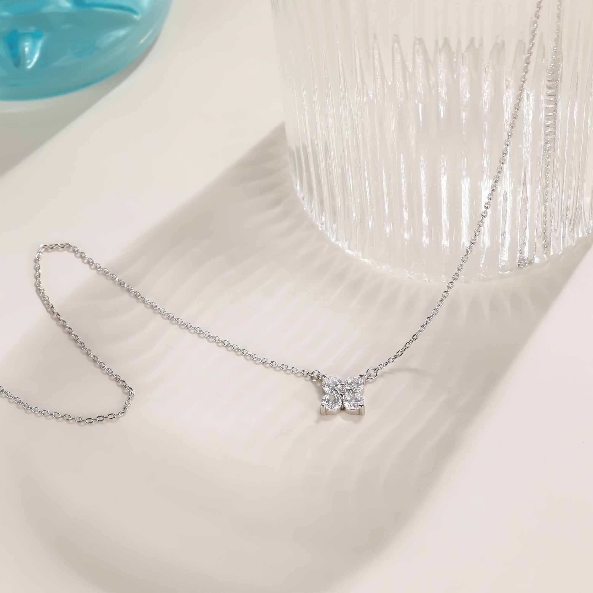 personalized birthstone necklace, white gold birthstone necklace, white gold diamond necklace, real gold necklace for women