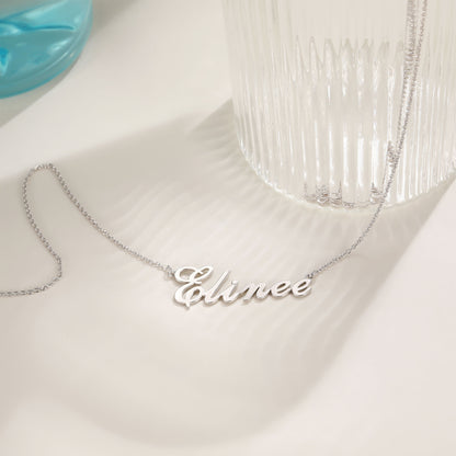 white gold necklace for women, gold name necklace, custom charm necklace, childrens name necklace, fashion necklace