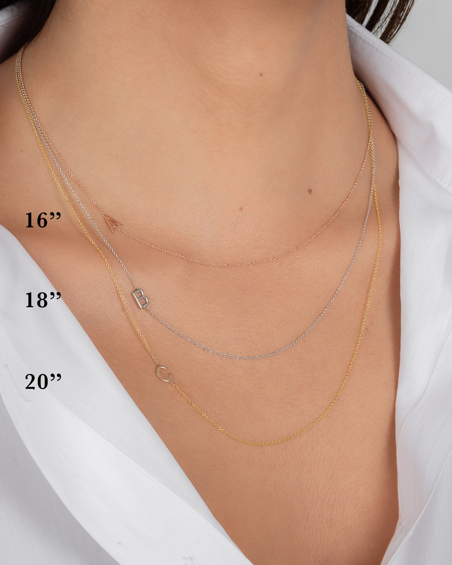 white gold necklace for women, rose gold necklace, gold initial necklace, gold jewelry set, elegant gifts