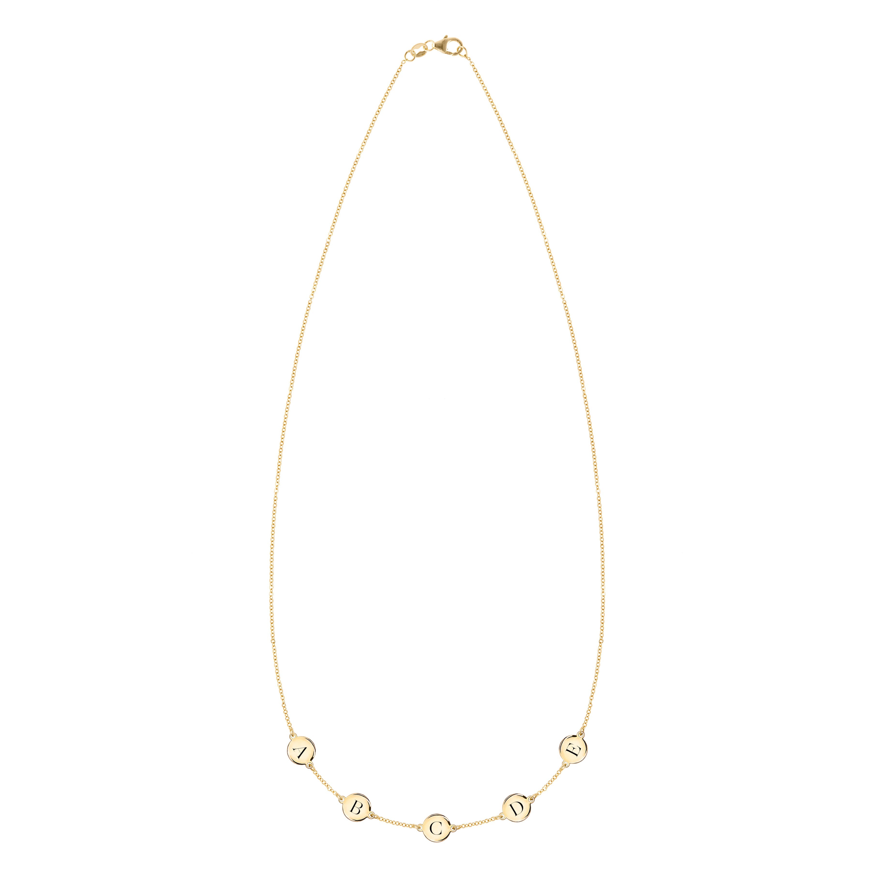 14k gold initial necklace, letter on necklace, custom gold necklace,   engraved initials,dainty gold necklace