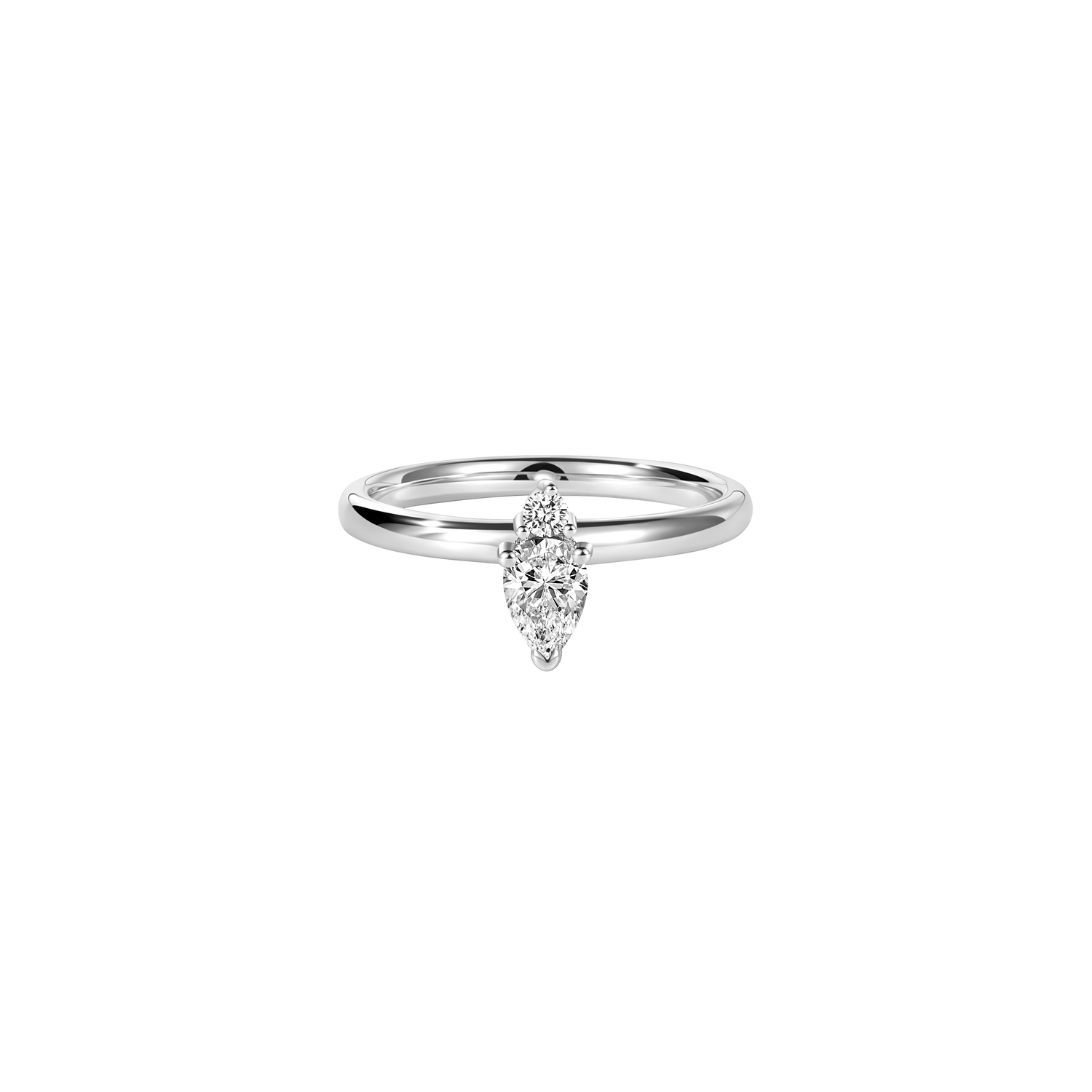 Anello combinato con pietre preziose a forma di pera 
