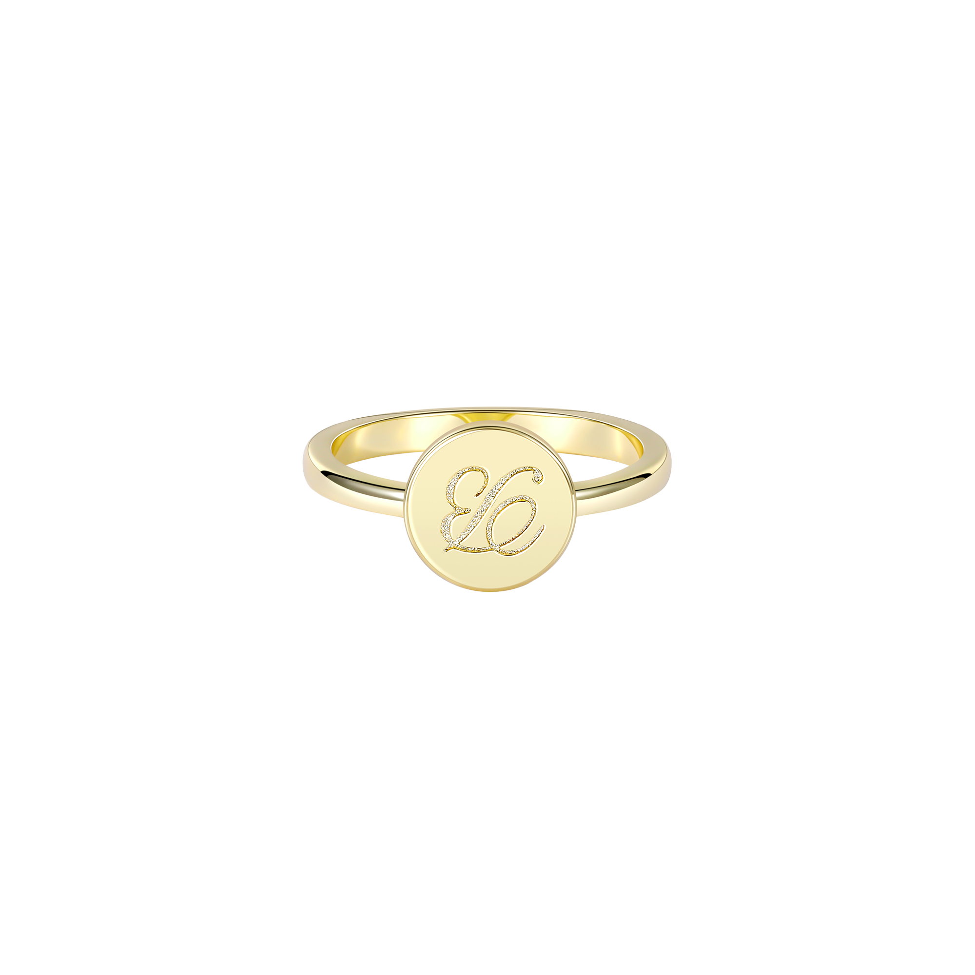 Anello semplice a forma di moneta personalizzato