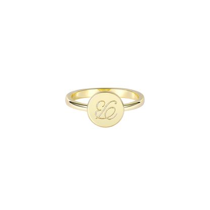 Anello semplice a forma di moneta personalizzato