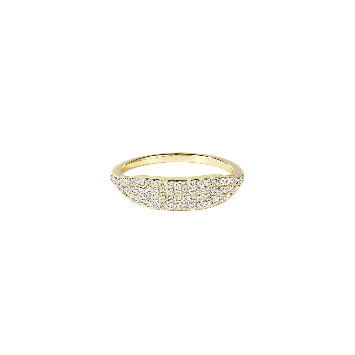 Anello micro scintillante sottile in oro massiccio