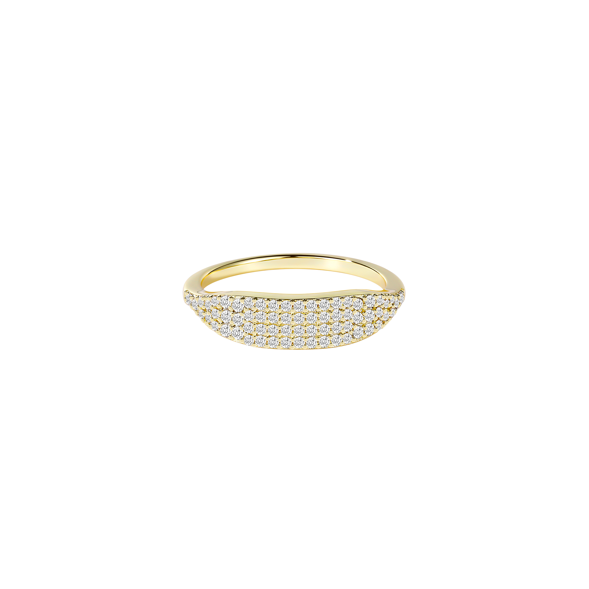 Anello micro scintillante sottile in oro massiccio