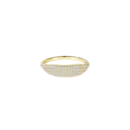 Anello micro scintillante sottile in oro massiccio