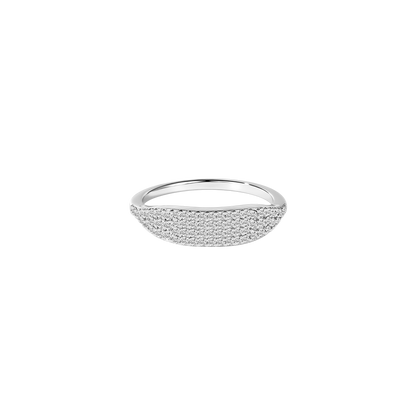 Anello micro scintillante sottile in oro massiccio